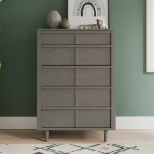 Surrey Hill 5 Drawer Chest. Lunar Gray
