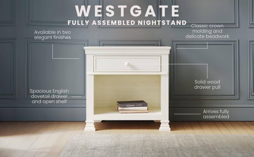 Westgate Nightstand. Vintage Linen - Image 8