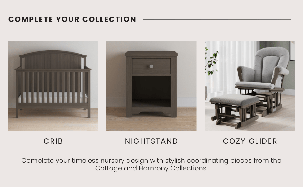Cozy Glider and Ottoman. Dapper Gray - Image 14