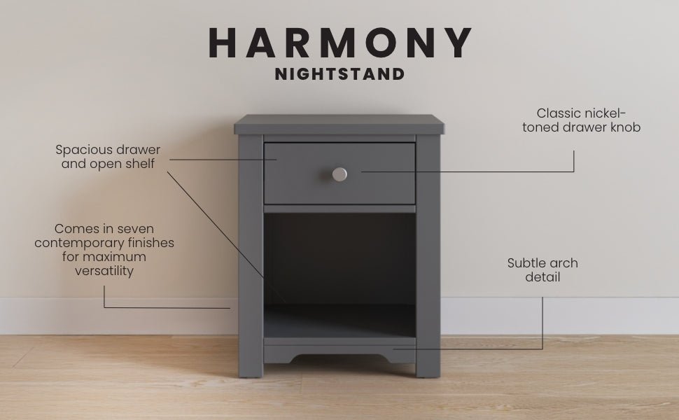 Harmony Nightstand. Cool Gray - Image 9