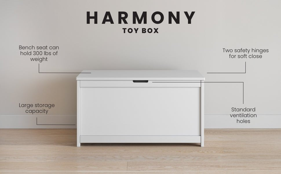 Harmony 33 Kids Toy Box. Matte White - Image 17
