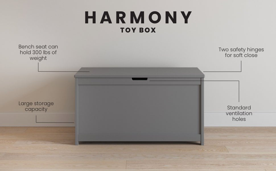 Harmony 33 Kids Toy Box. Cool Gray - Image 16