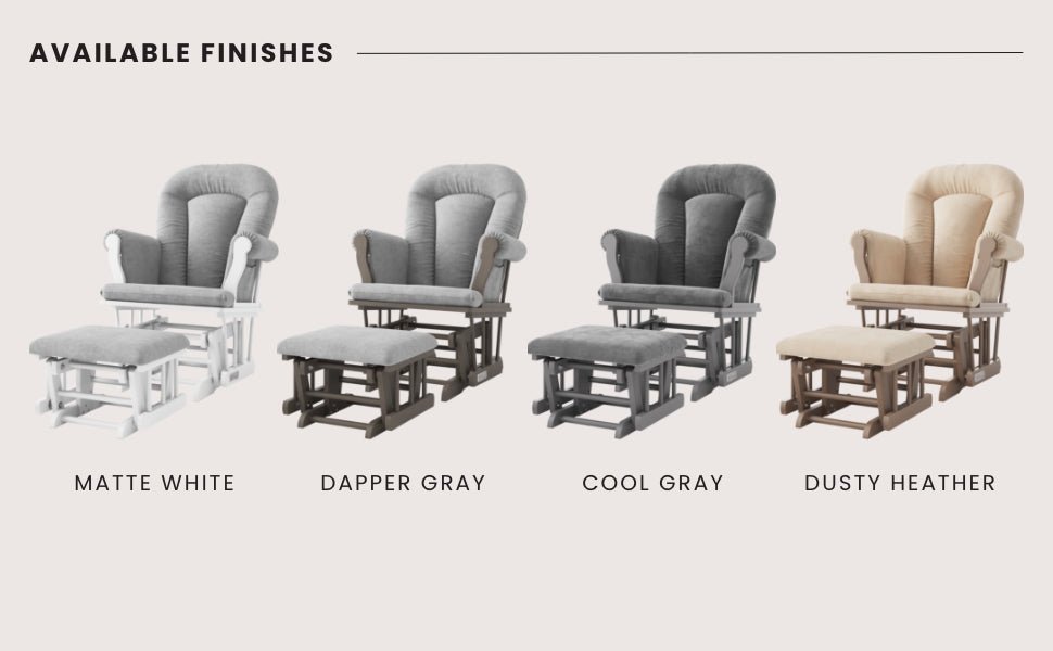 Cozy Glider and Ottoman. Dapper Gray - Image 6