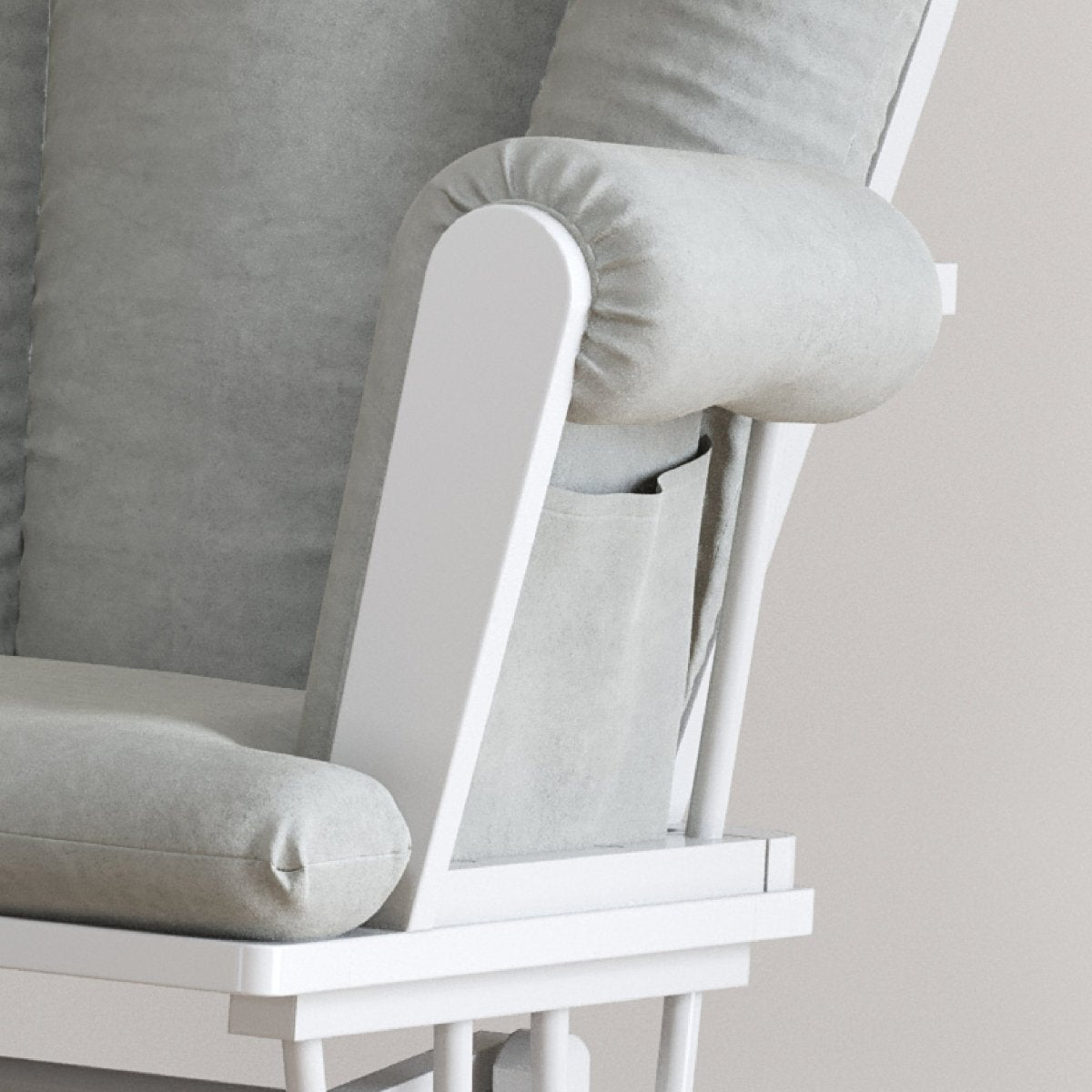 Tranquil Nursery Glider and Ottoman. Matte White - Image 3