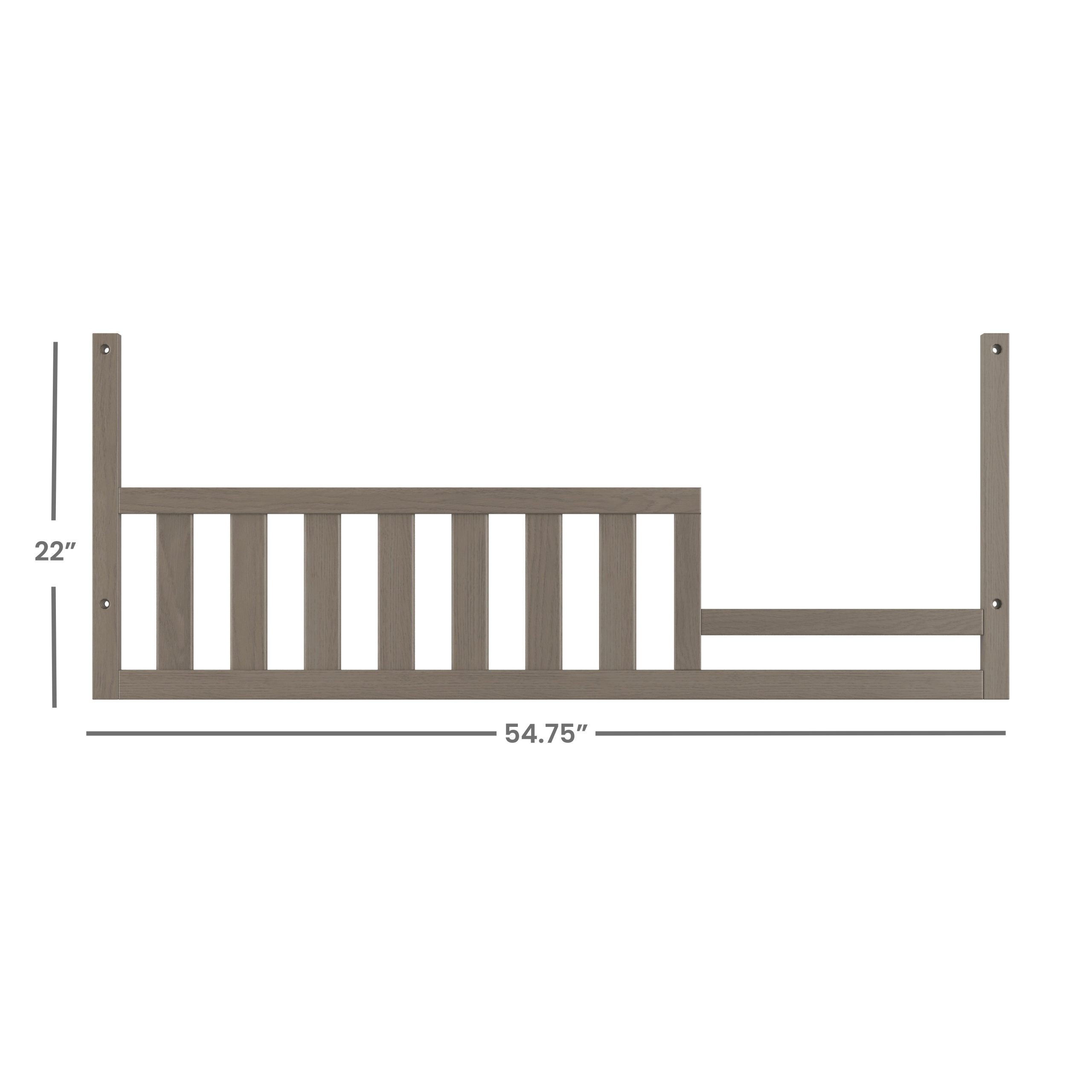 F09554 - Toddler Guard Rail. Crescent Gray - Image 2
