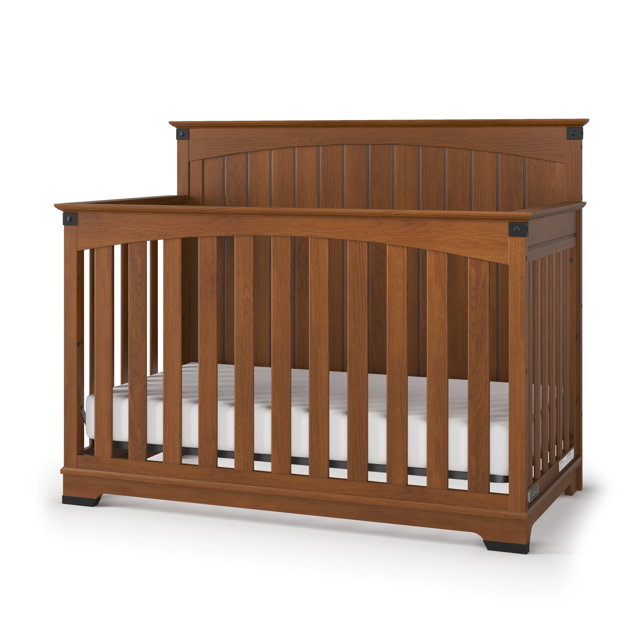 Redmond Full Panel 4-in-1 Convertible Crib. Coach Cherry
