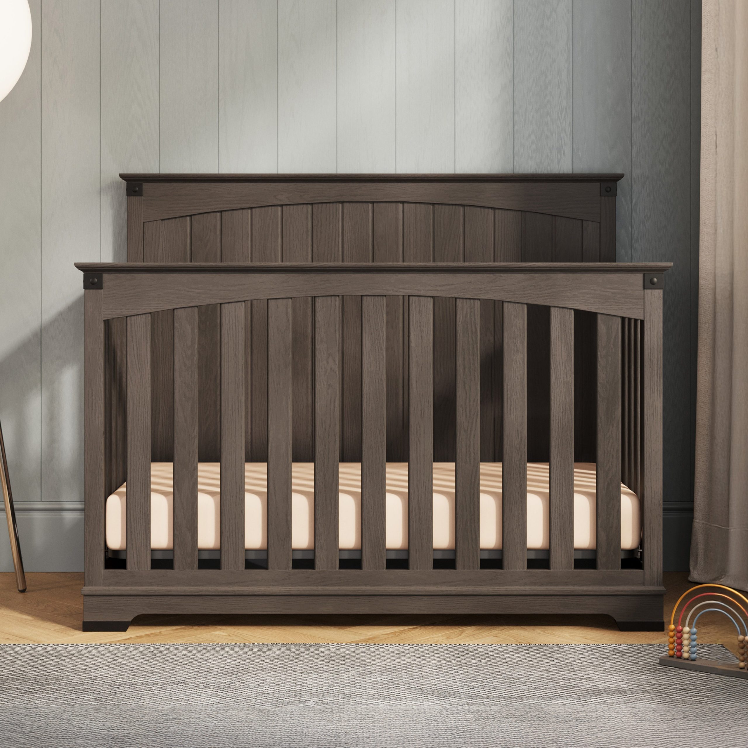 Redmond Full Panel 4-in-1 Convertible Crib. Dapper Gray - Image 9
