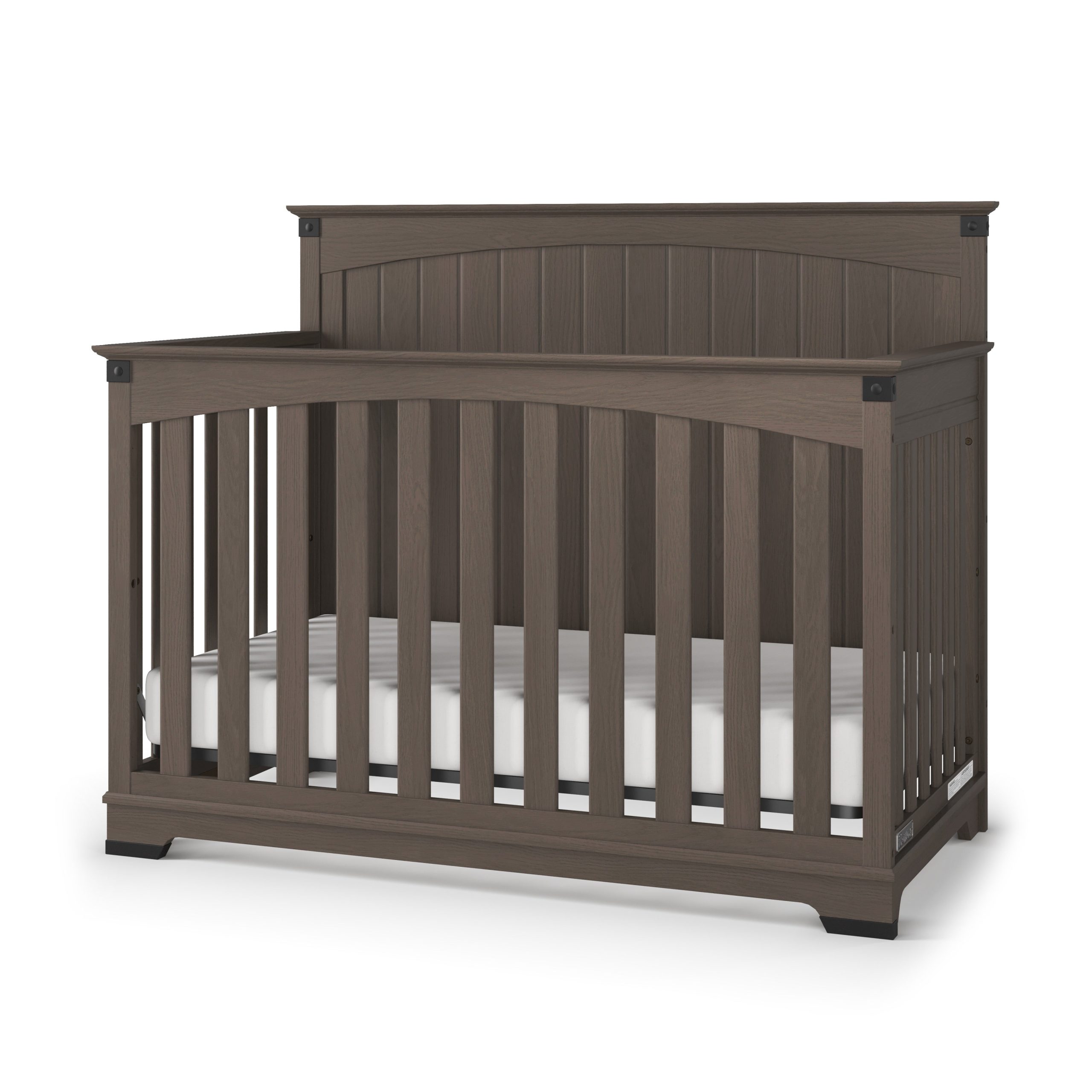 Redmond Full Panel 4-in-1 Convertible Crib. Dapper Gray
