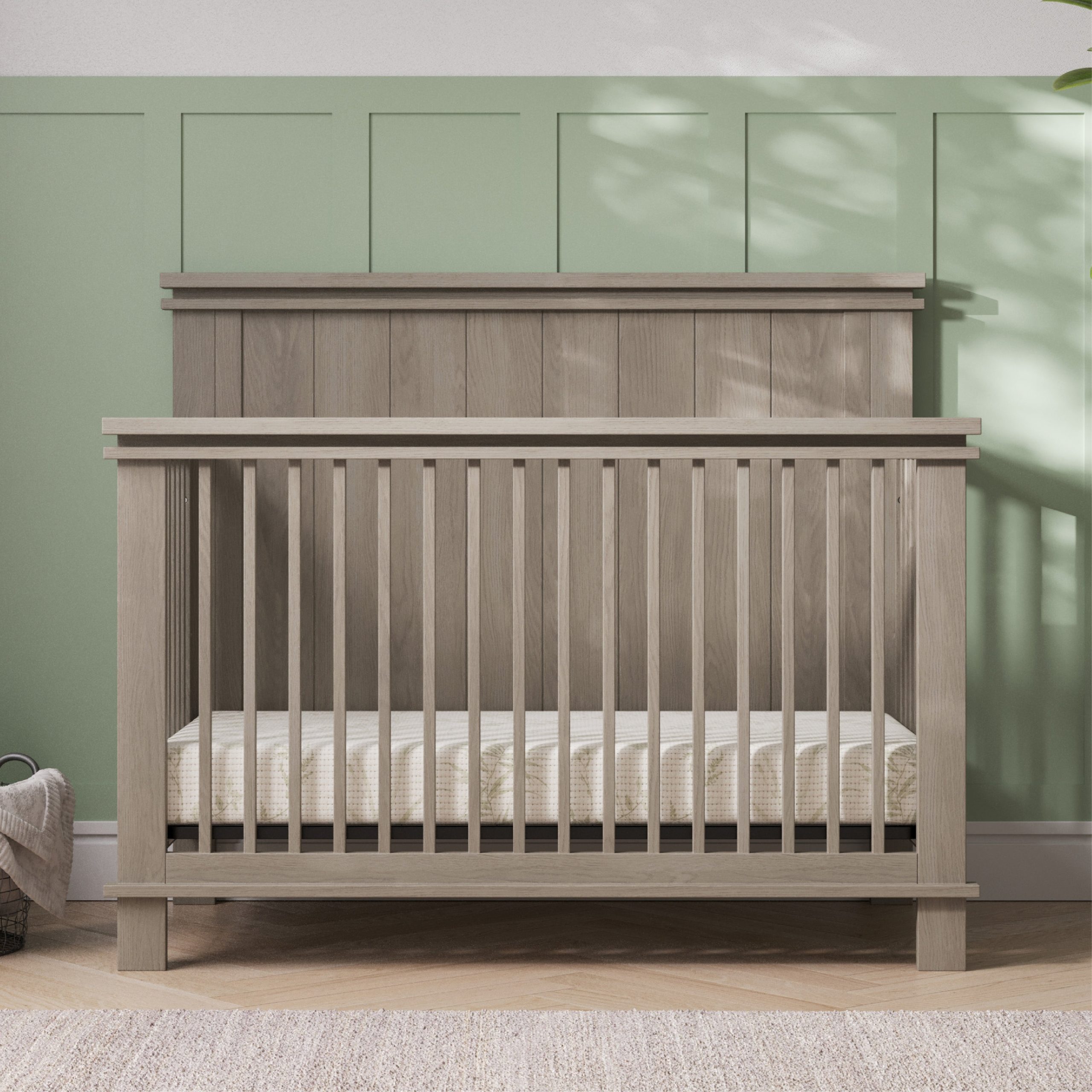 Denman 4-in-1 Convertible Crib. Crescent Gray - Image 9