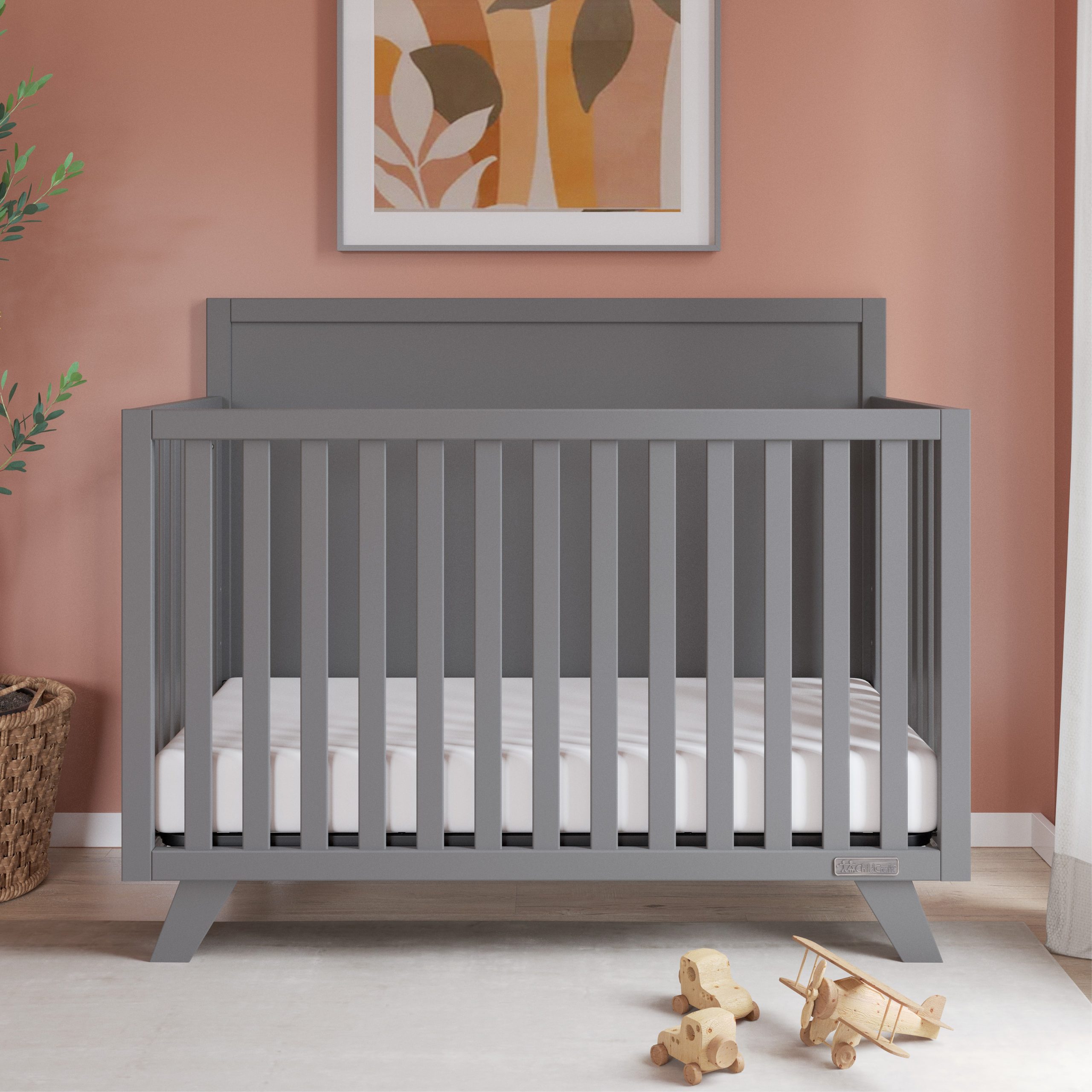 Soho 4-in-1 Flat Top Convertible Crib. Cool Gray - Image 9