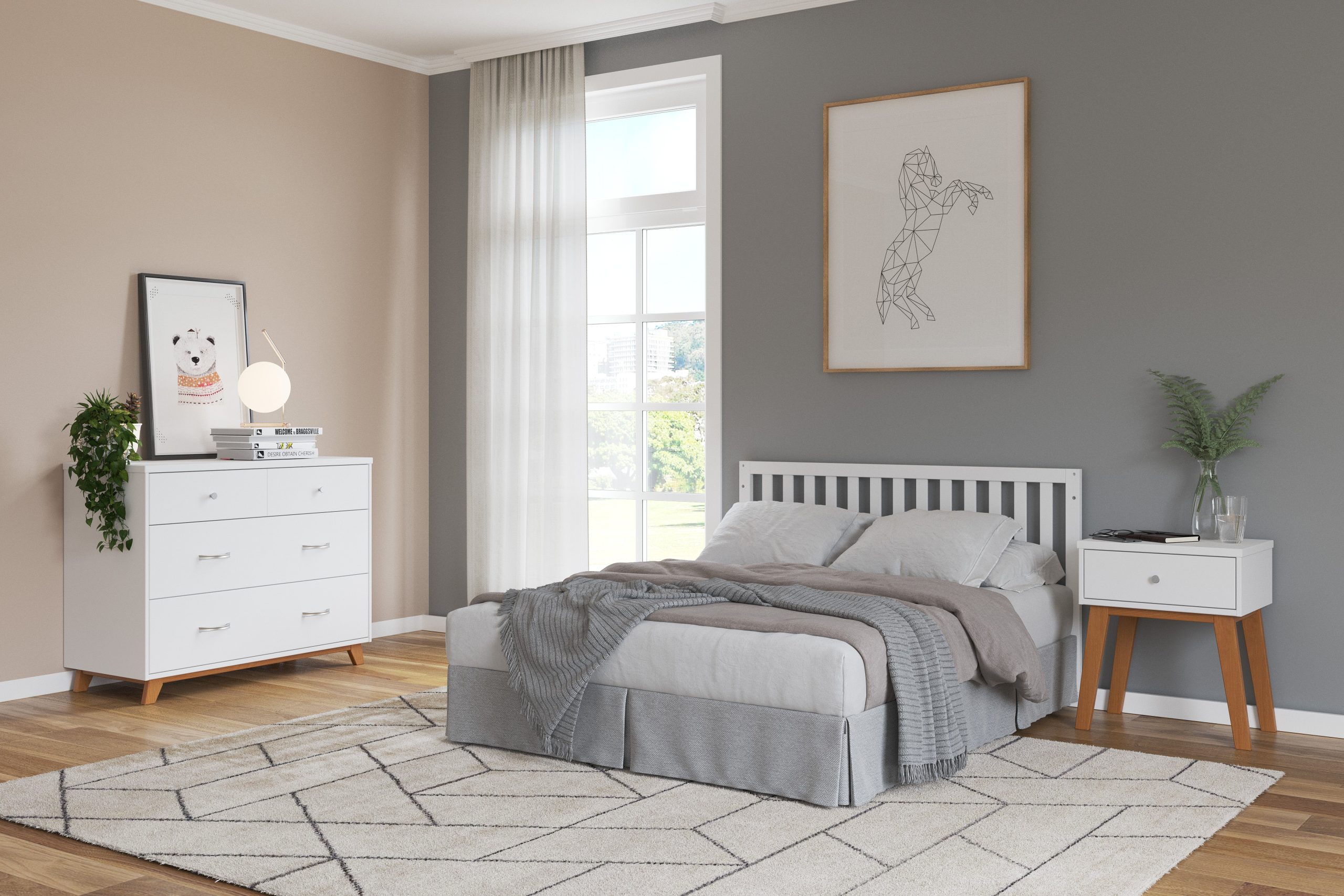 Soho Nightstand. White/Natural - Image 13