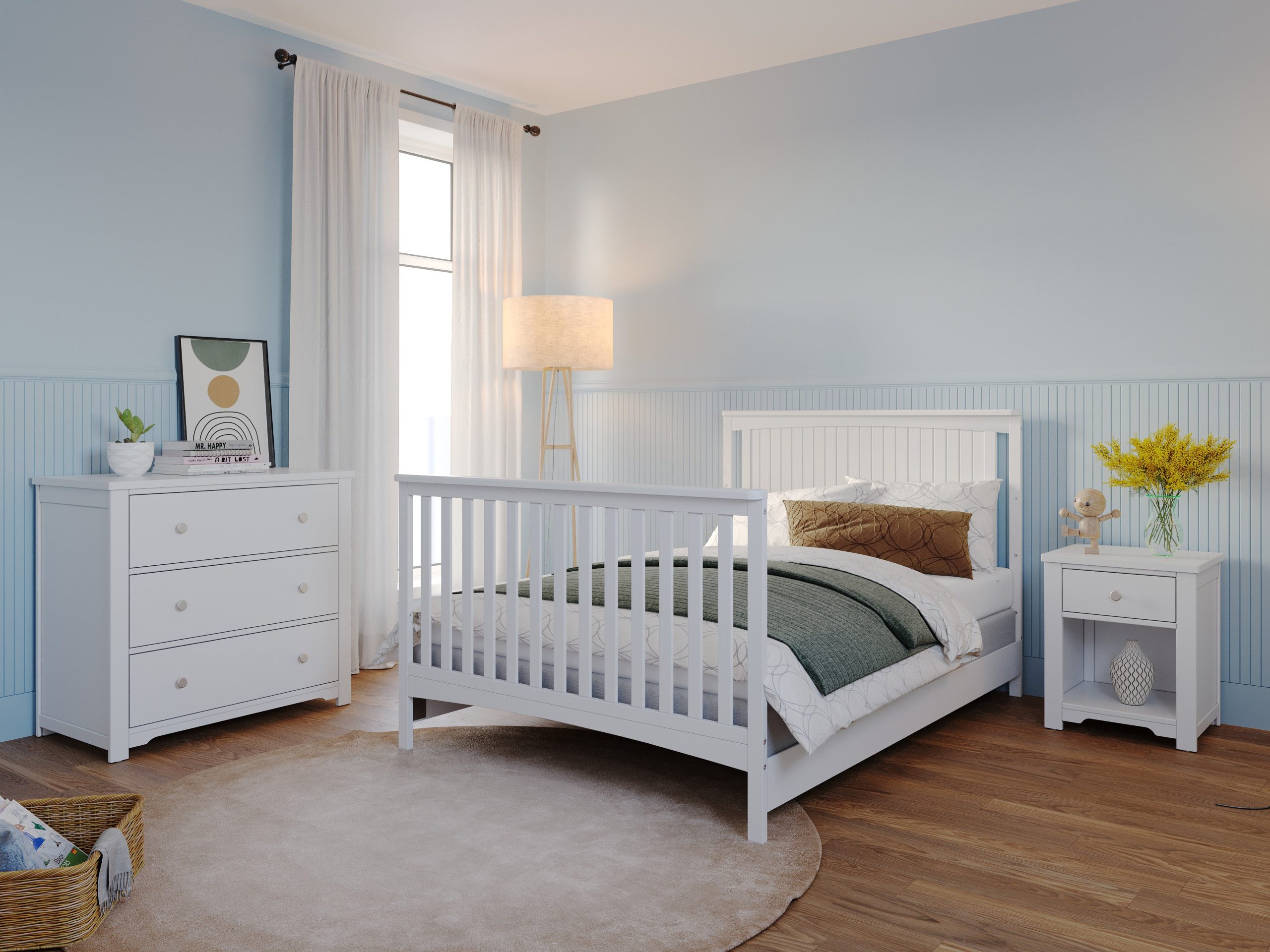 F06401 - Full-Size Bed Rails. Matte White - Image 10