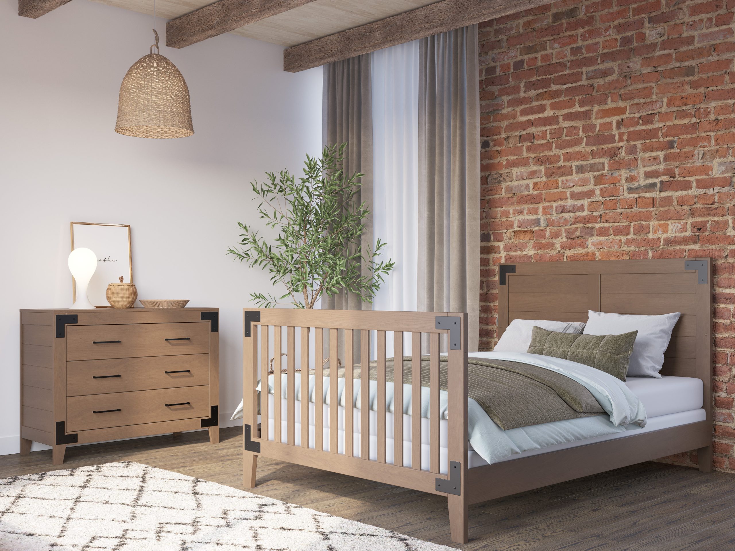 F06464 - Full-Size Bed Rail - Dusty Heather - Image 4