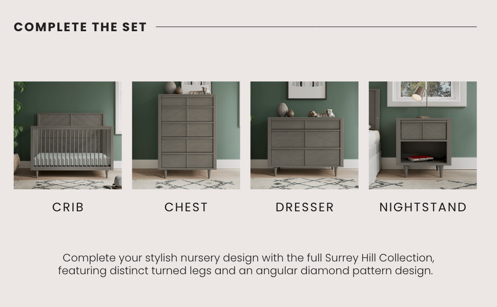 Surrey Hill Nightstand. Lunar Gray - Image 8