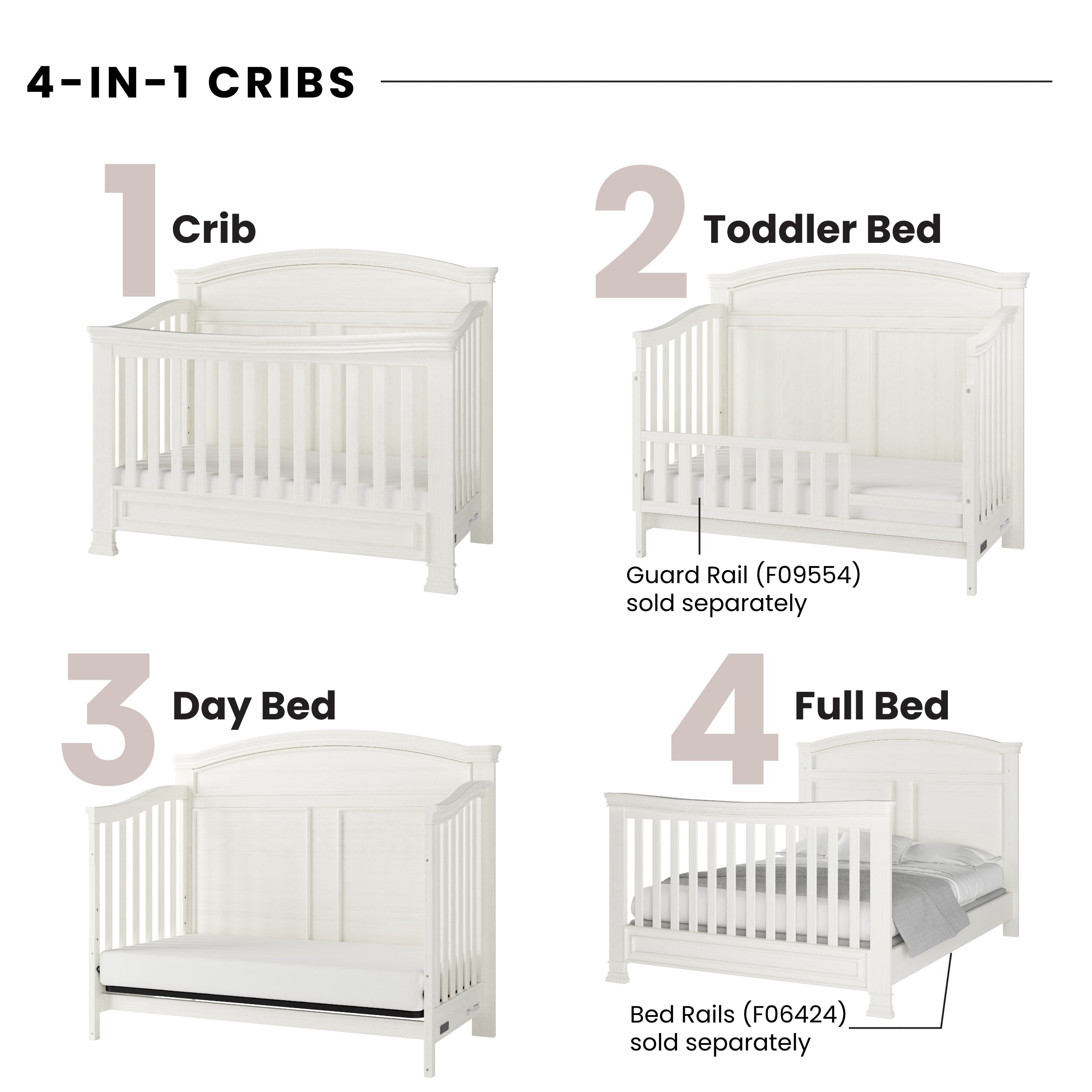 Westgate 4-in-1 Convertible Crib. Vintage Linen - Image 7