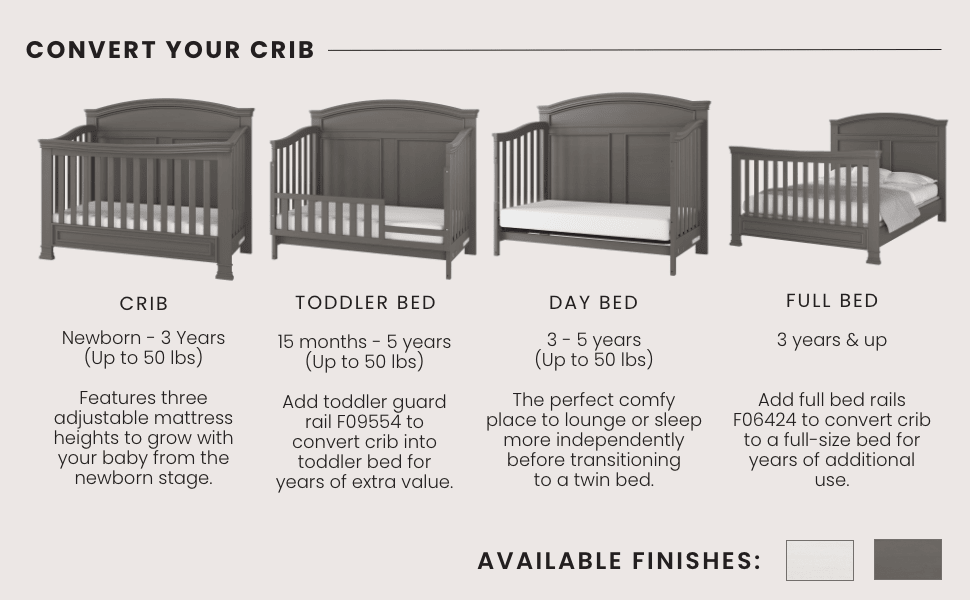 Westgate 4-in-1 Convertible Crib. Chelsea Grey - Image 8