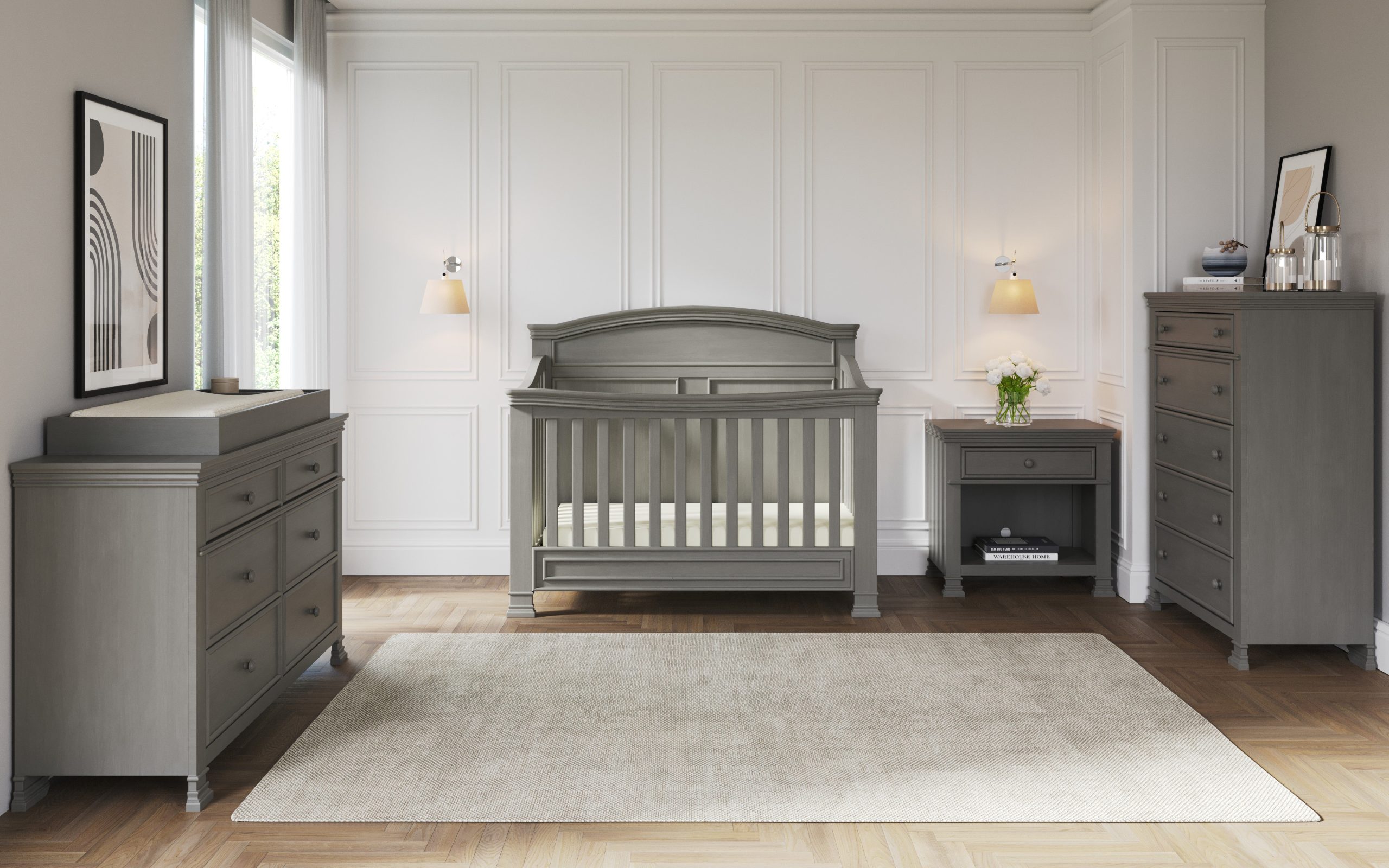 Westgate 4-in-1 Convertible Crib. Chelsea Grey - Image 13
