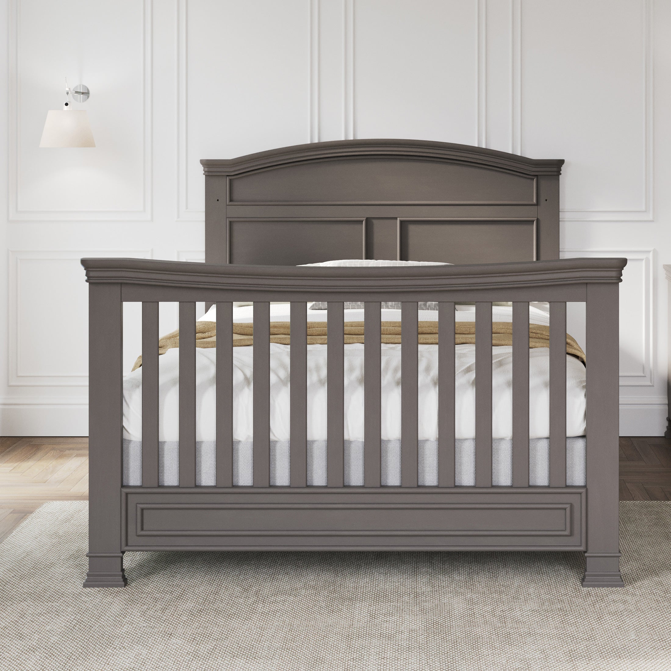 F06424 - Full-Size Bed Rails. Chelsea Gray - Image 4