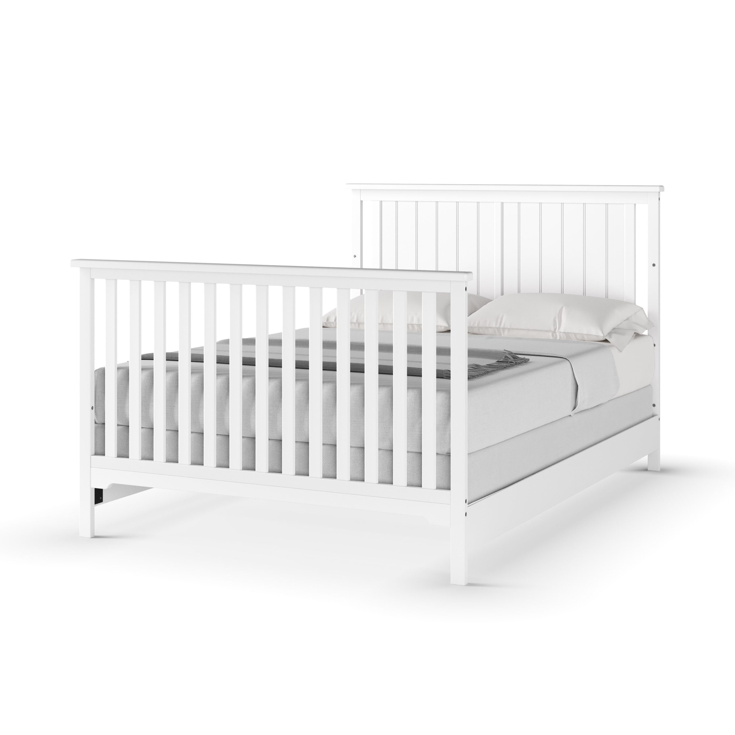 F06401 - Full-Size Bed Rails. Matte White - Image 8