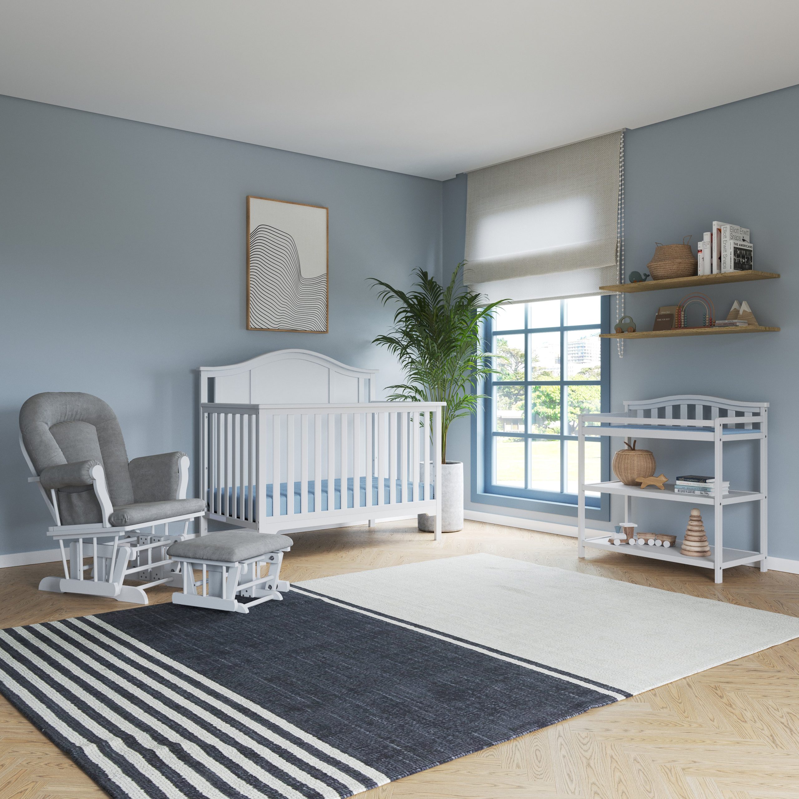 Arch Top Baby Changing Table. Matte White - Image 19