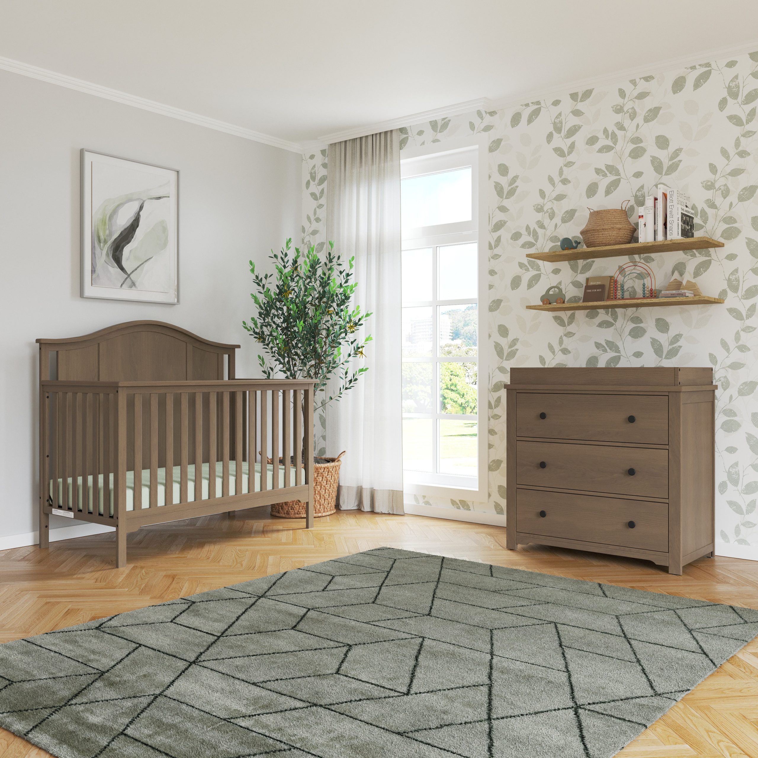 Harmony 3-Drawer Dresser with Changing Table Topper. Dusty Heather - Image 5
