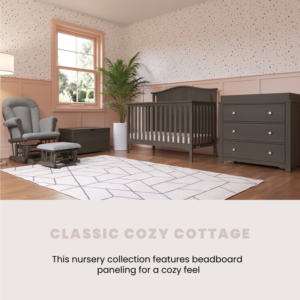 Cozy Glider and Ottoman. Dapper Gray - Image 10