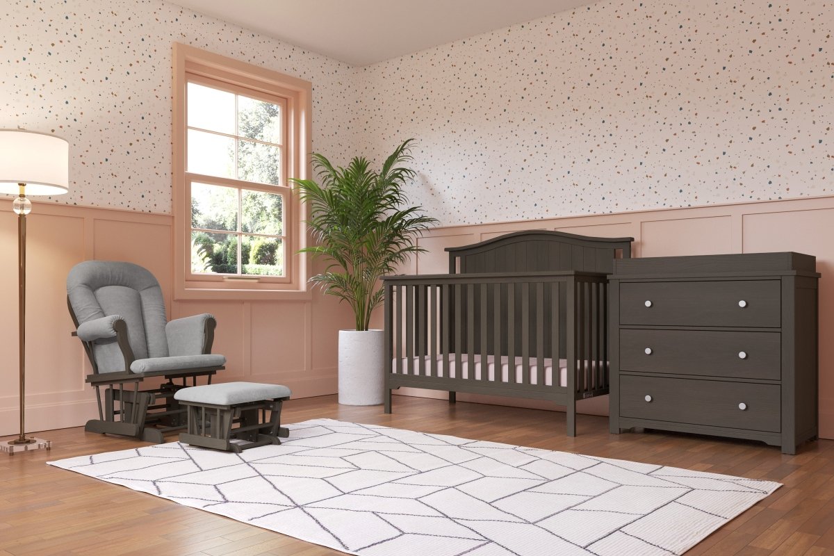 Cozy Glider and Ottoman. Dapper Gray - Image 11