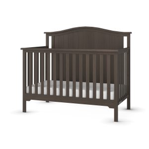Hampton Arch Top 4-in-1 Convertible Crib. Dapper Grey
