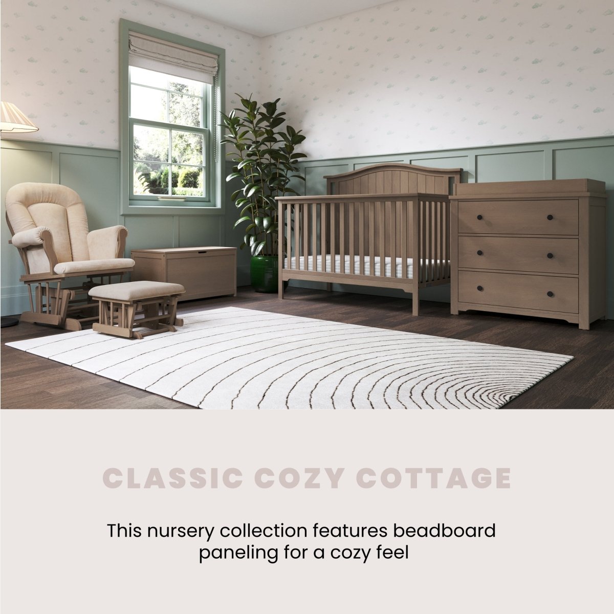 Cozy Glider and Ottoman. Dusty Heather - Image 8