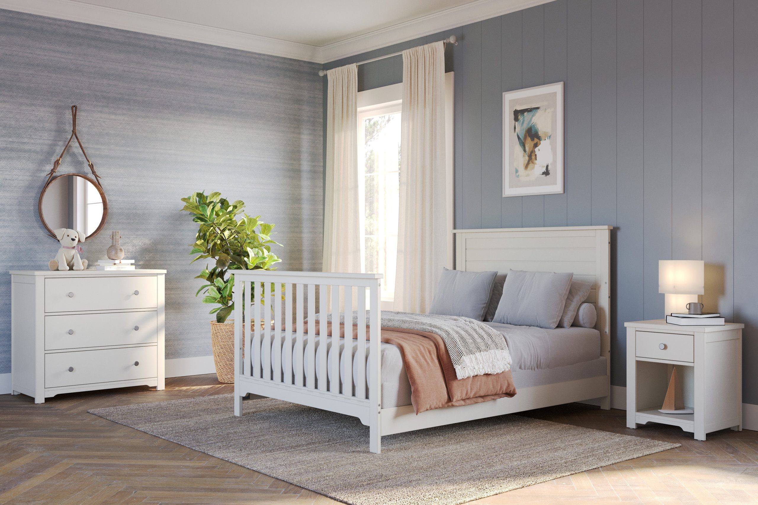 F06401 - Full-Size Bed Rails. Brushed Cotton - Image 3