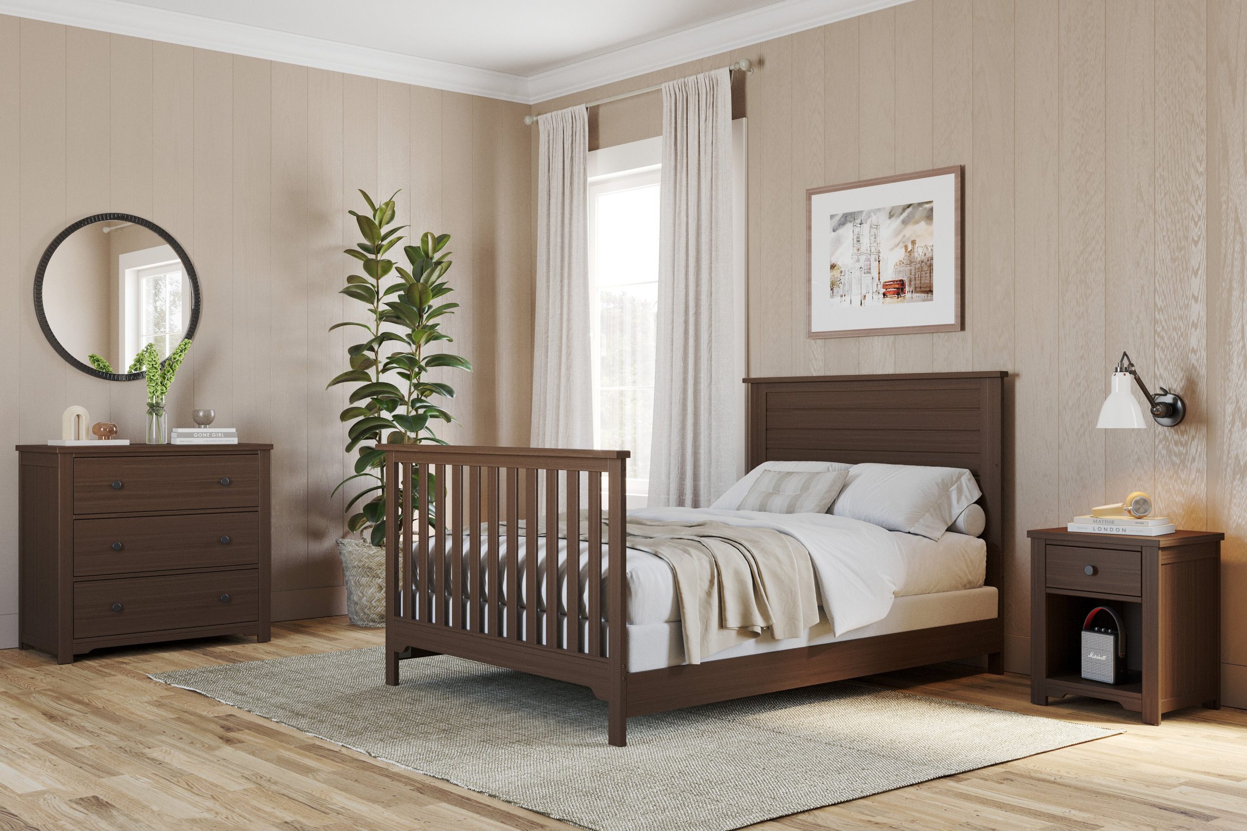 F06401 - Full-Size Bed Rails. Brushed Truffle - Image 4