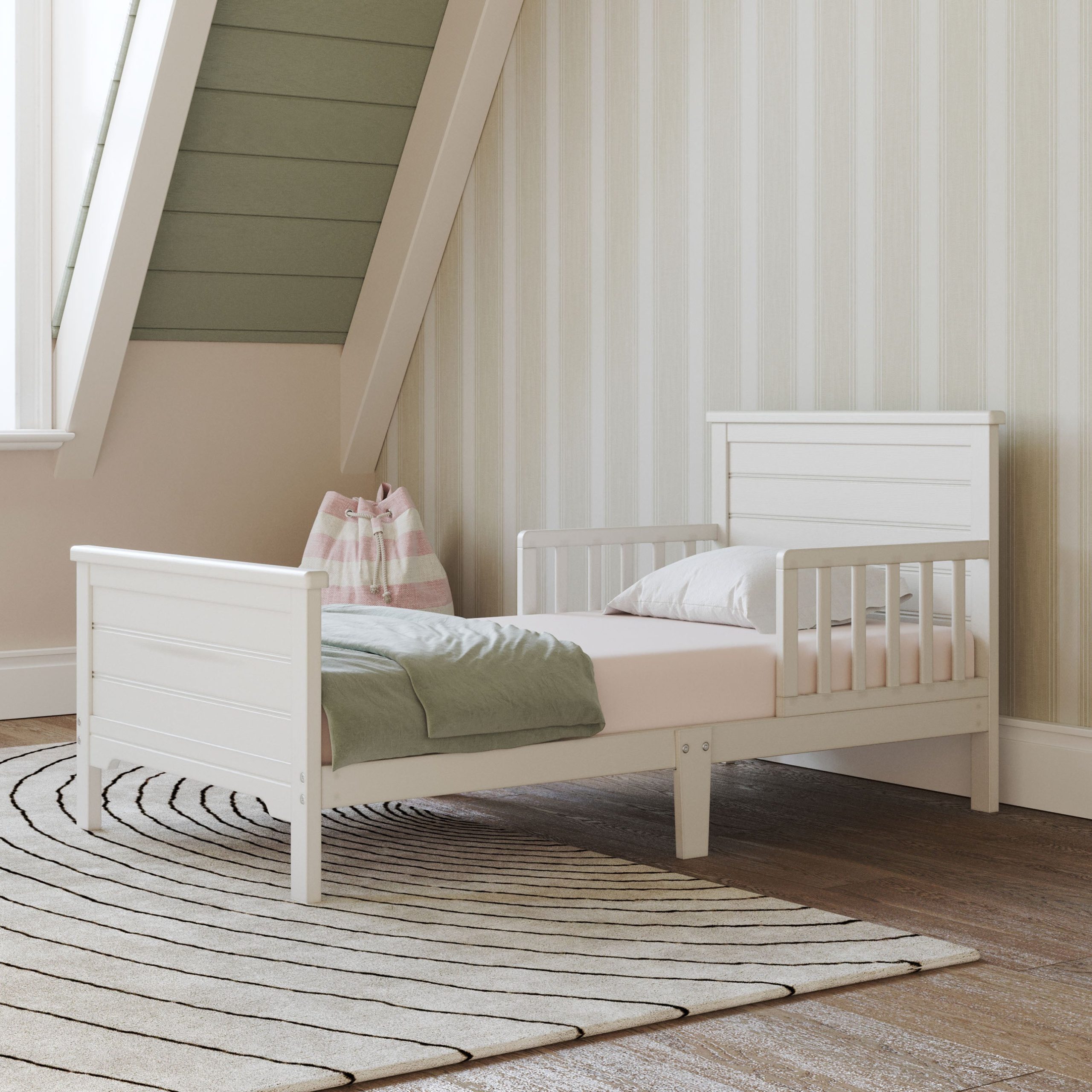 Woodland Toddler Bed. Brushed Cotton