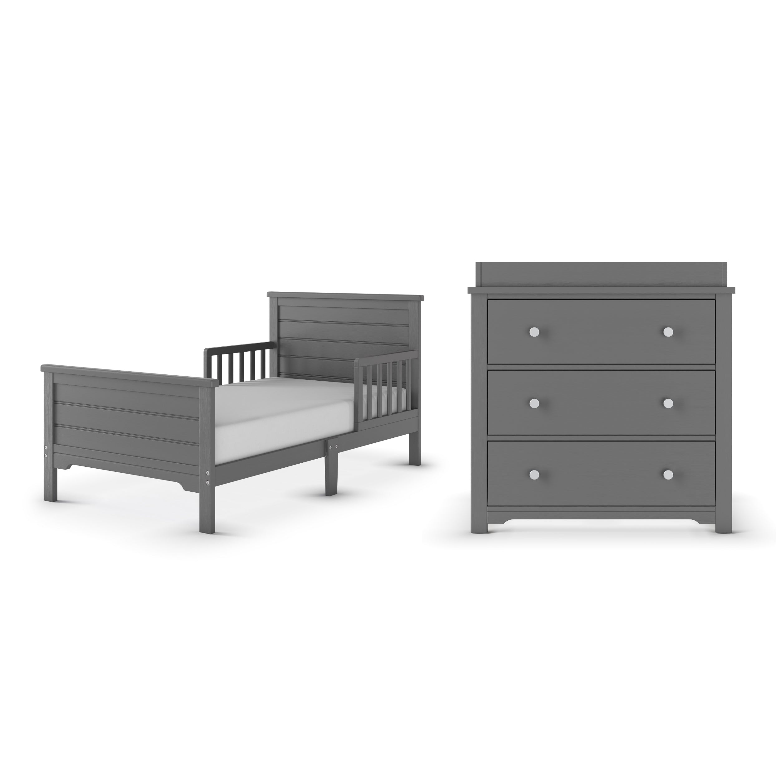 Woodland Toddler Bed. Brushed Pebble - Image 7