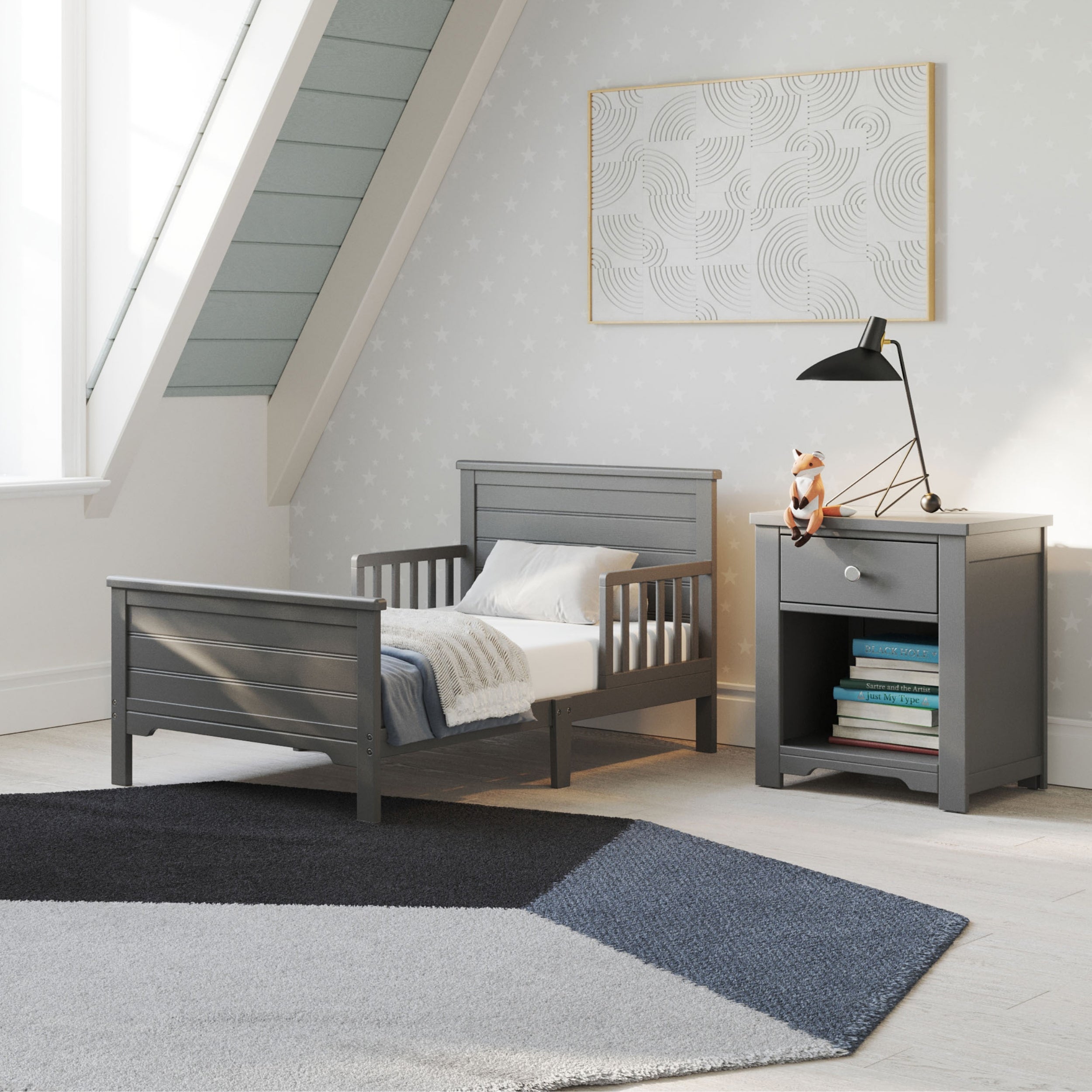 Woodland Toddler Bed. Brushed Pebble - Image 10