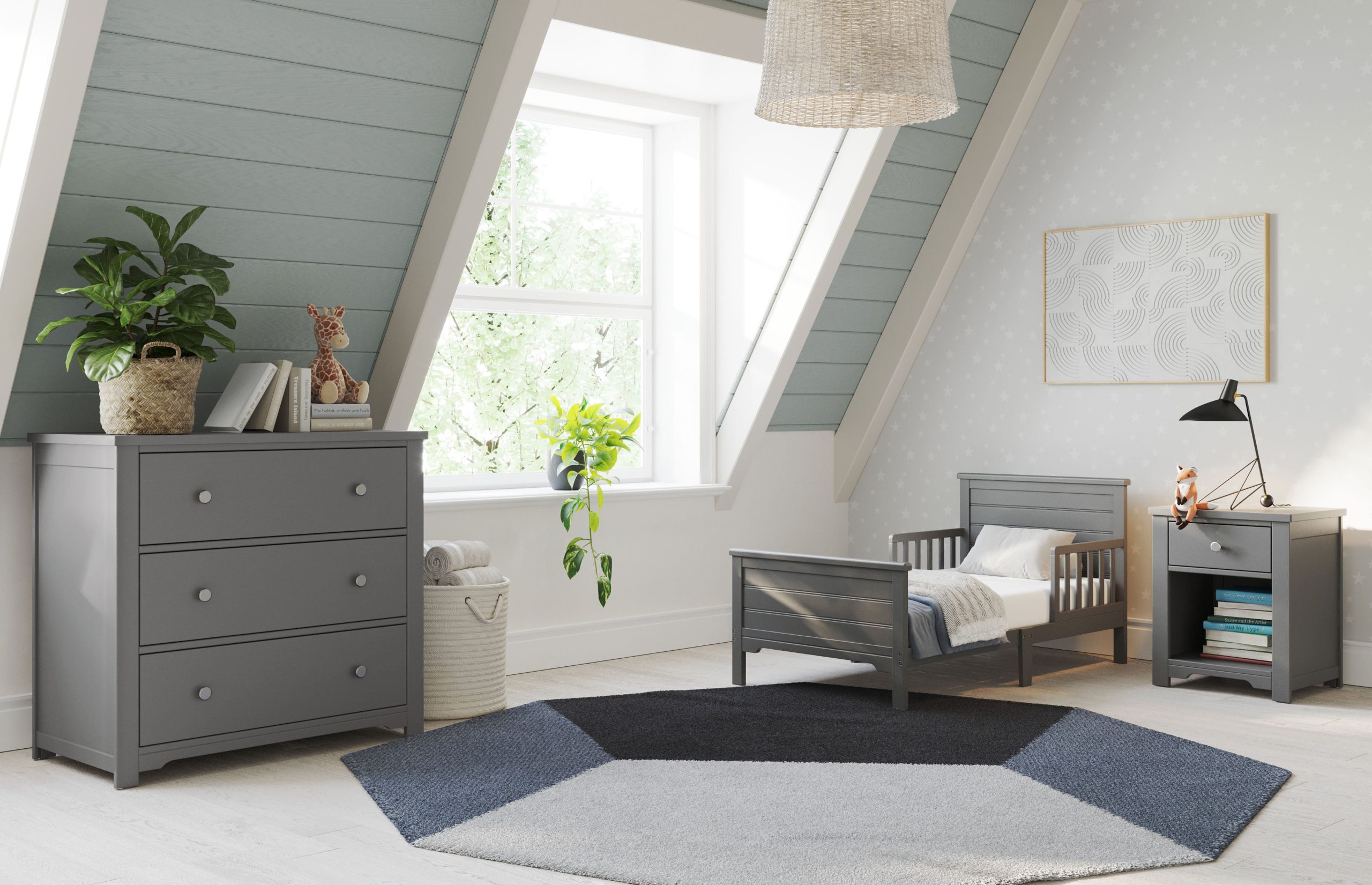 Woodland Toddler Bed. Brushed Pebble - Image 16