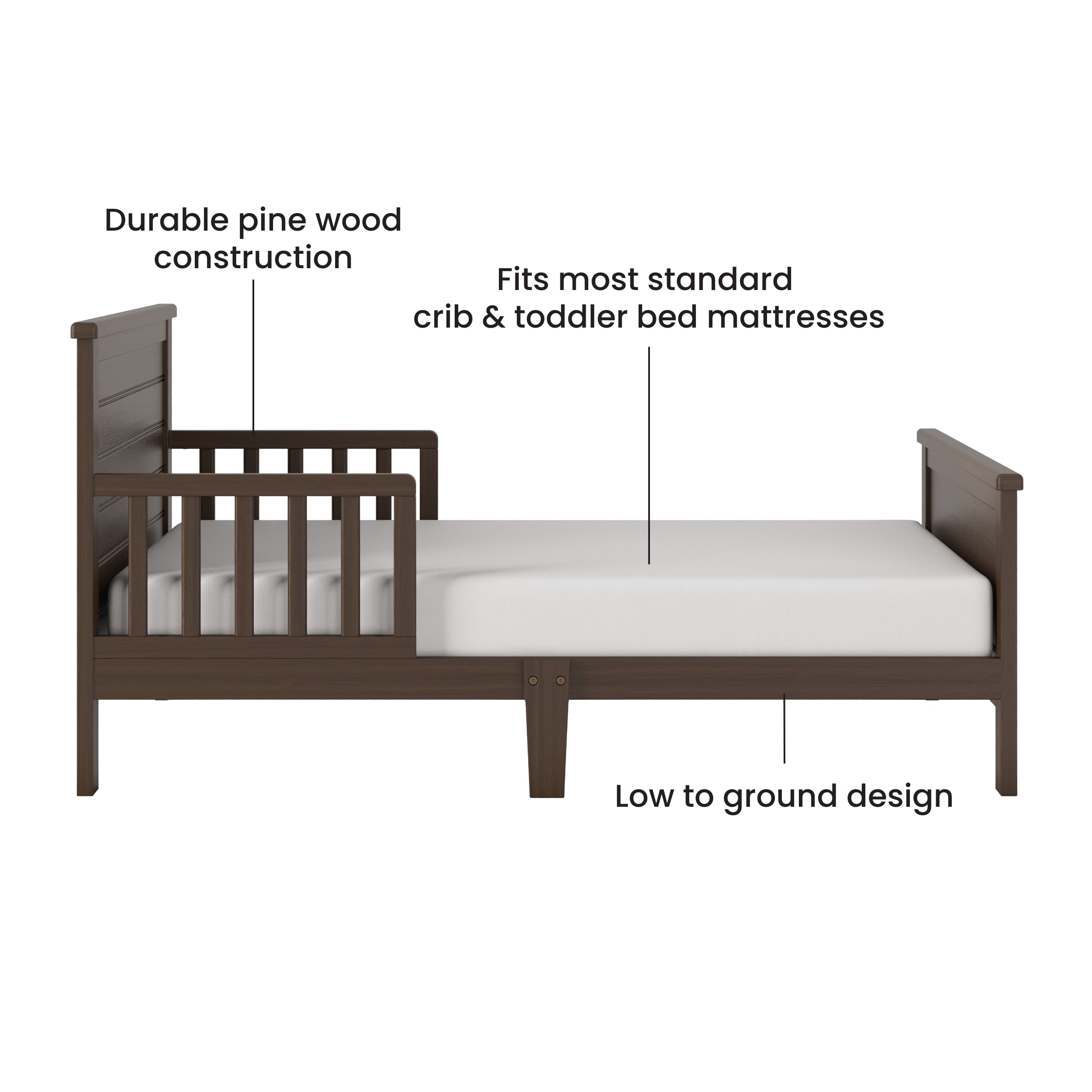 Woodland Toddler Bed. Brushed Truffle - Image 15