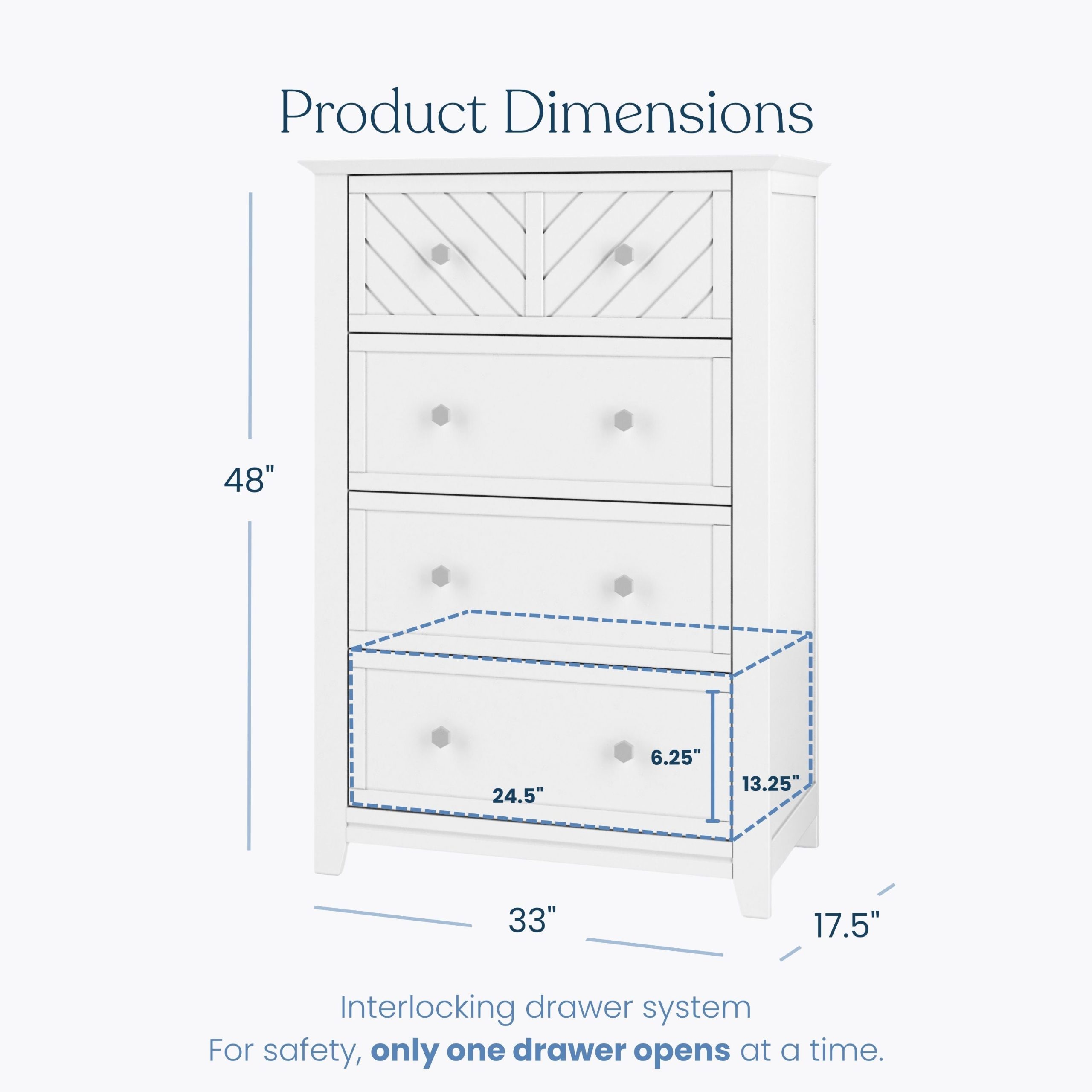 Atwood 3-Piece Nursery Set with Crib. Dresser and Chest - Image 9
