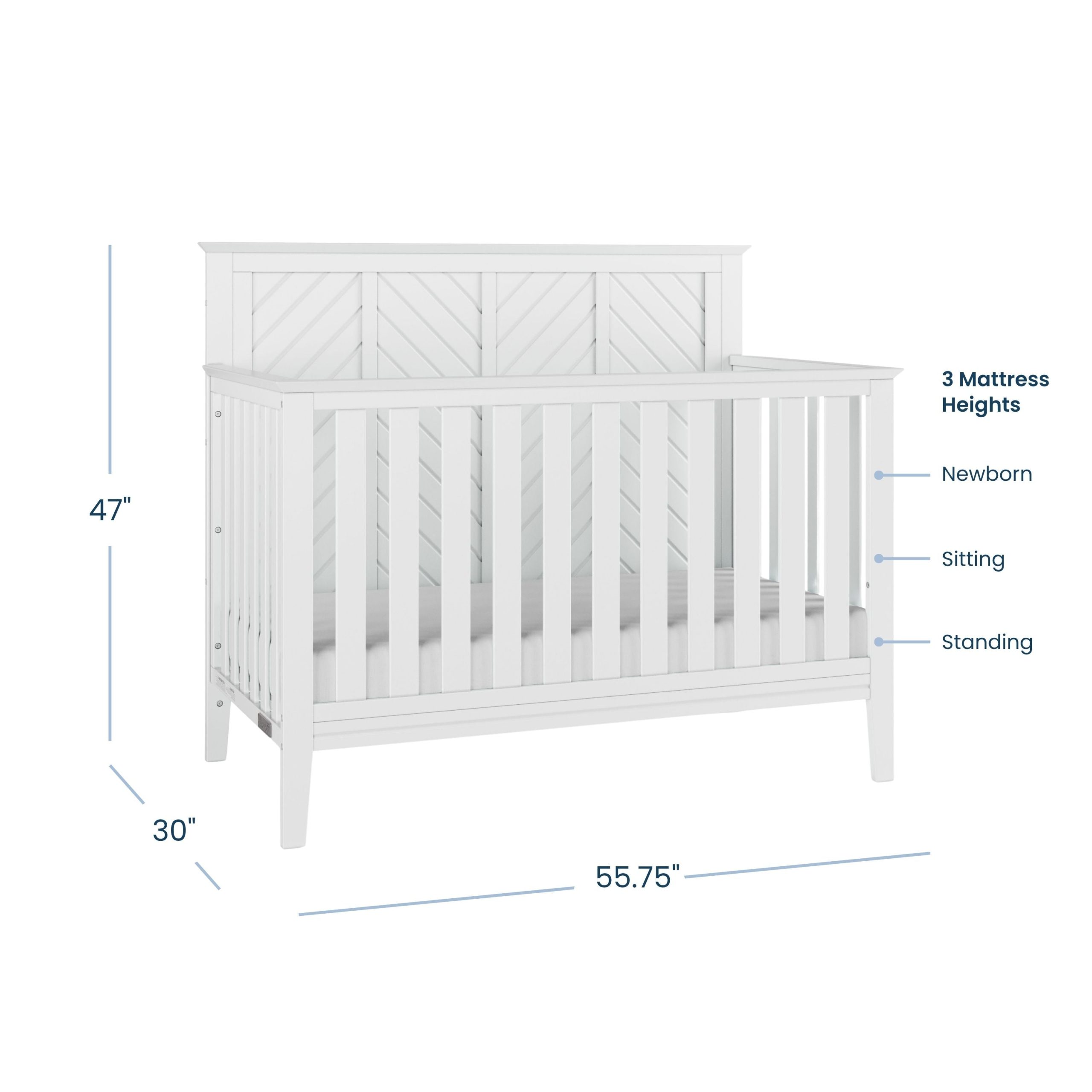 Atwood 3-Piece Nursery Set with Crib. Dresser and Chest - Image 2