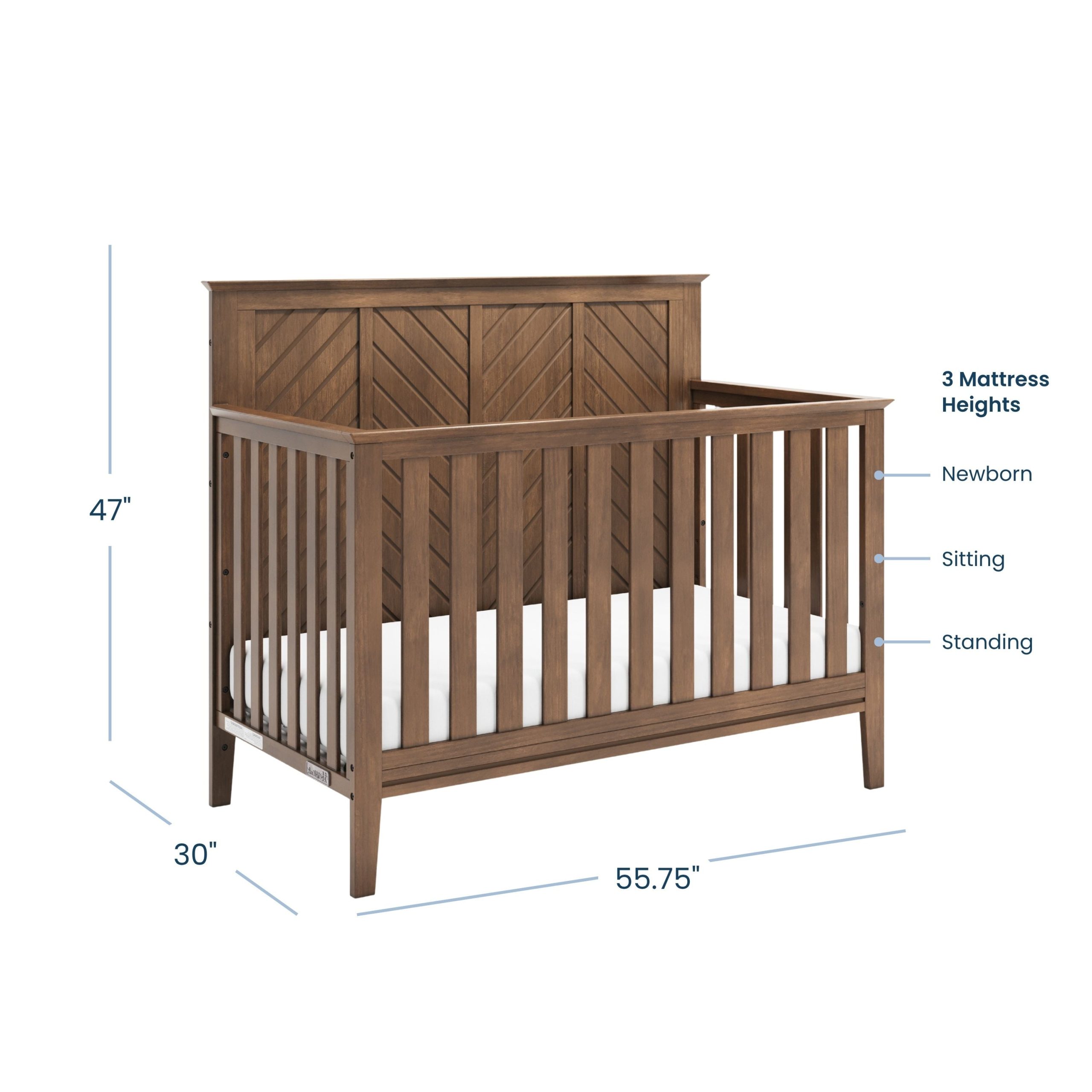 Atwood 3-Piece Nursery Set with Crib. Dresser and Chest - Image 2