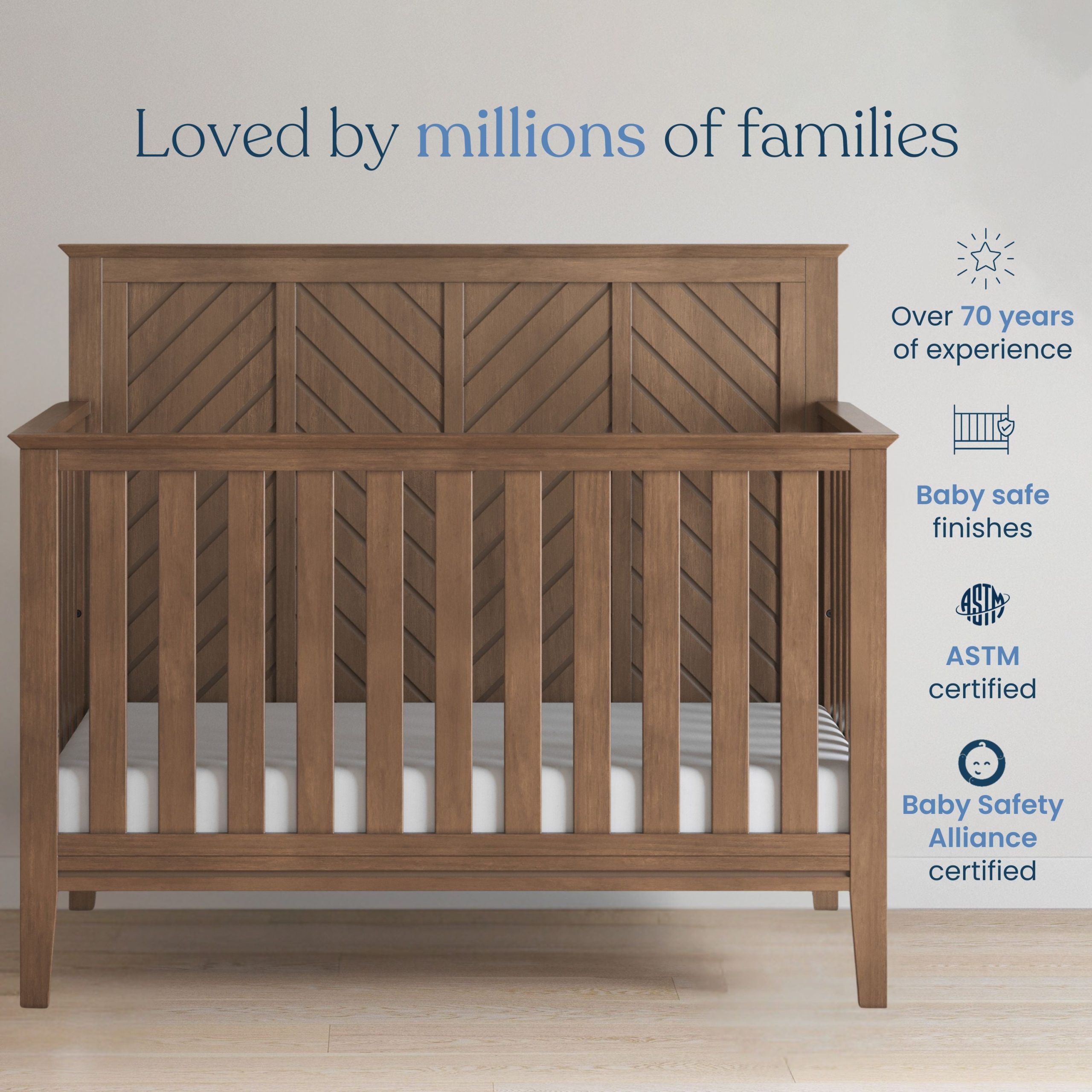 Atwood 3-Piece Nursery Set with Crib. Dresser and Chest - Image 4