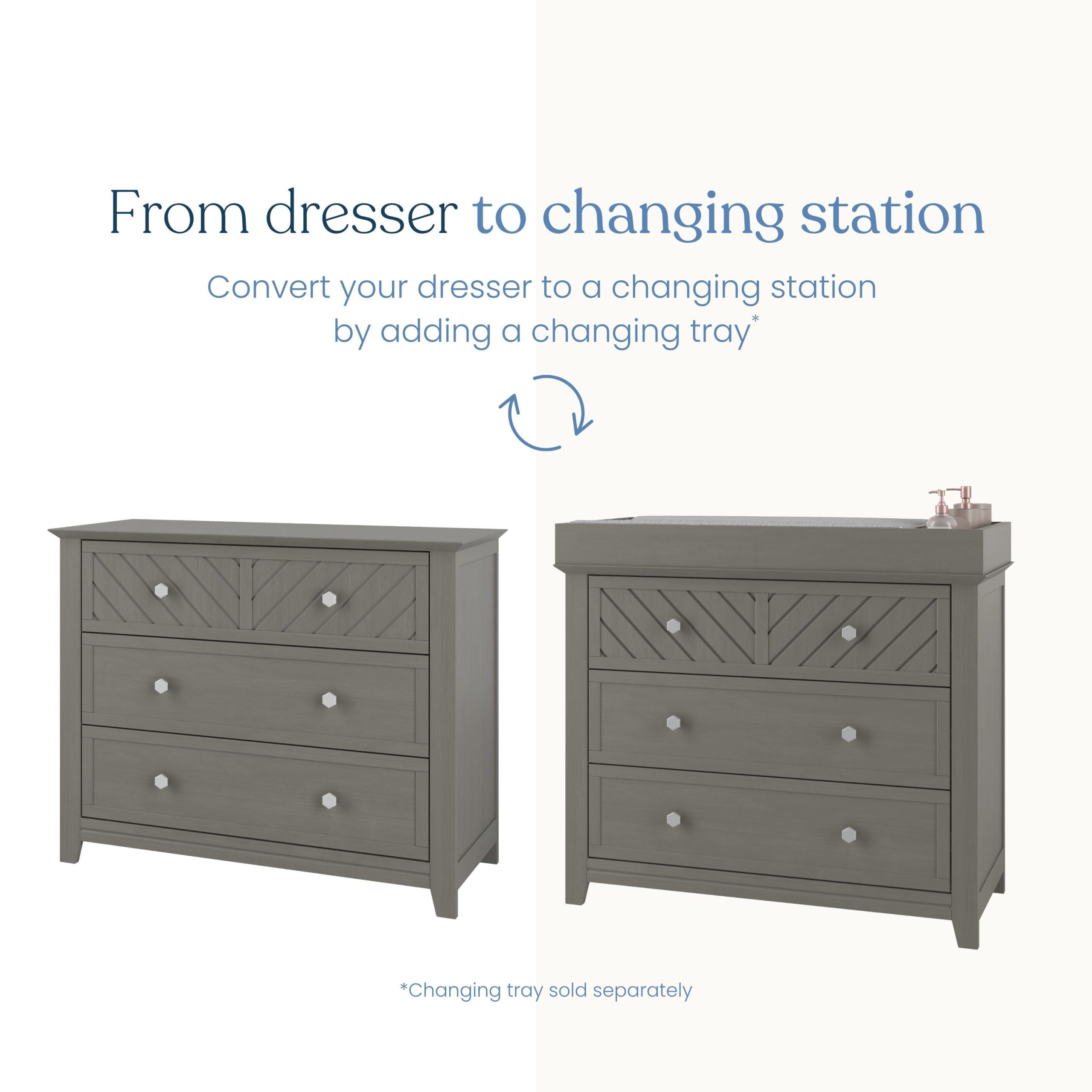Atwood 3-Drawer Dresser. Lunar Gray - Image 5