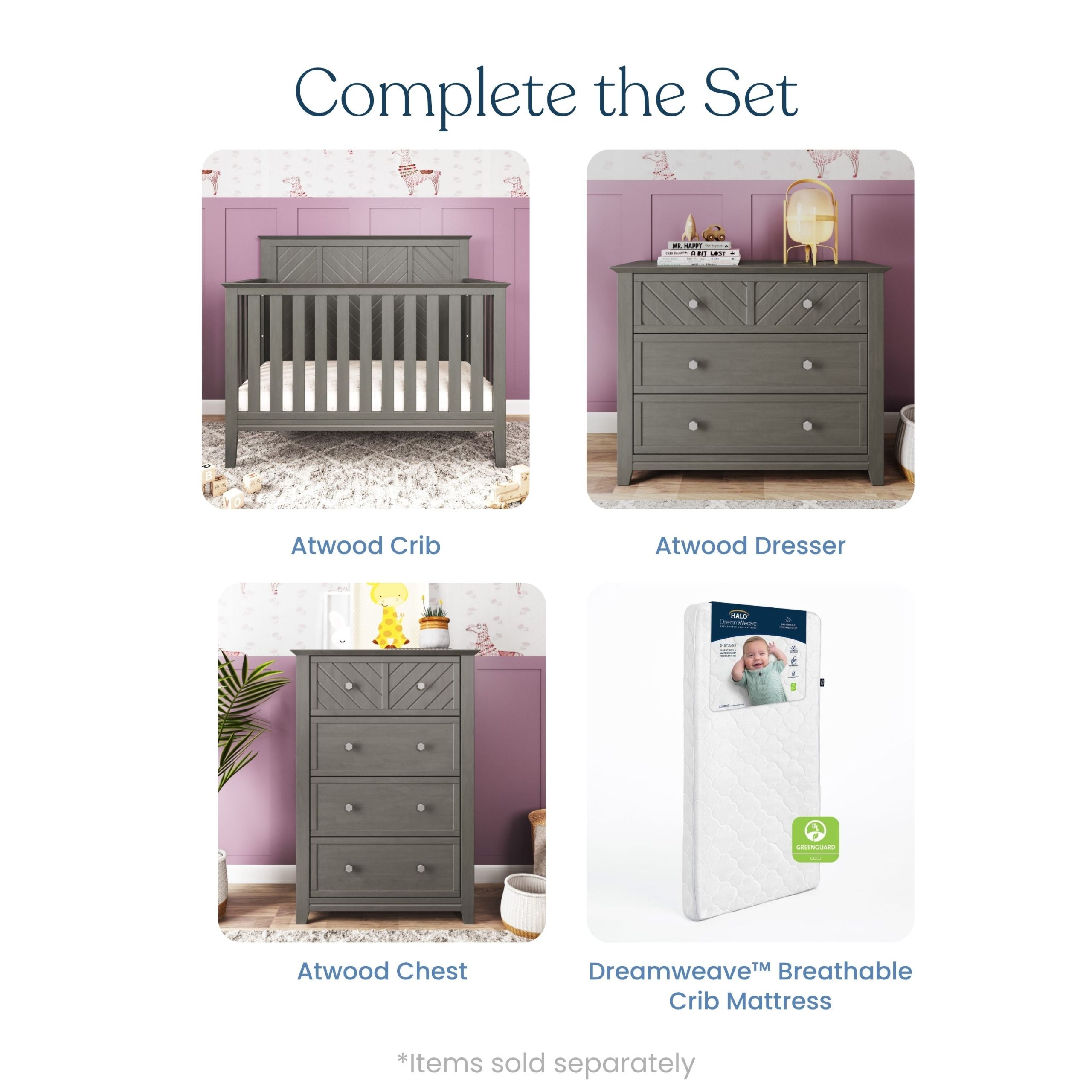 Atwood 3-Drawer Dresser. Lunar Gray - Image 6
