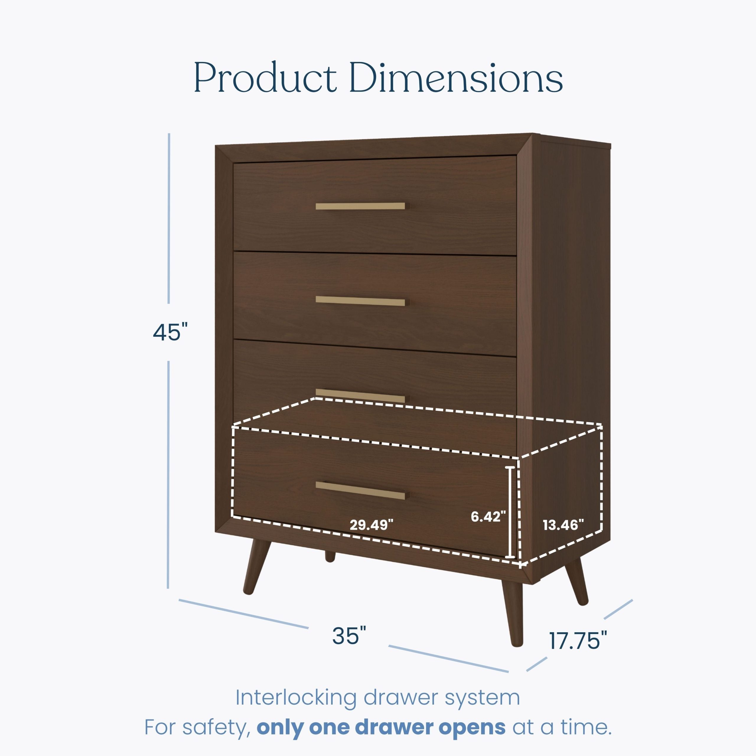 Cranbrook 3 Piece Nursery Set with Crib. Dresser and Chest - Image 8