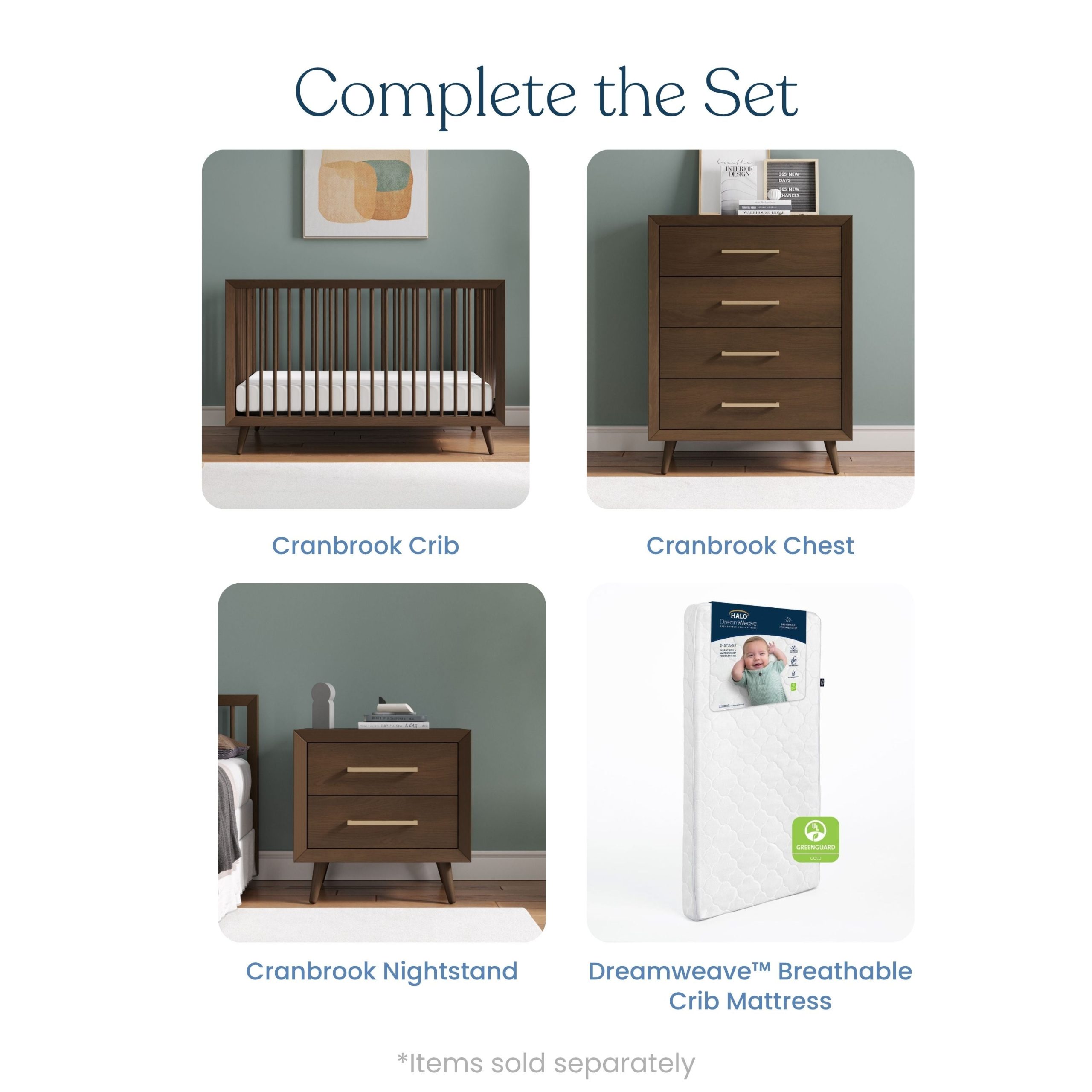 Cranbrook 3 Piece Nursery Set with Crib. Dresser and Chest - Image 9