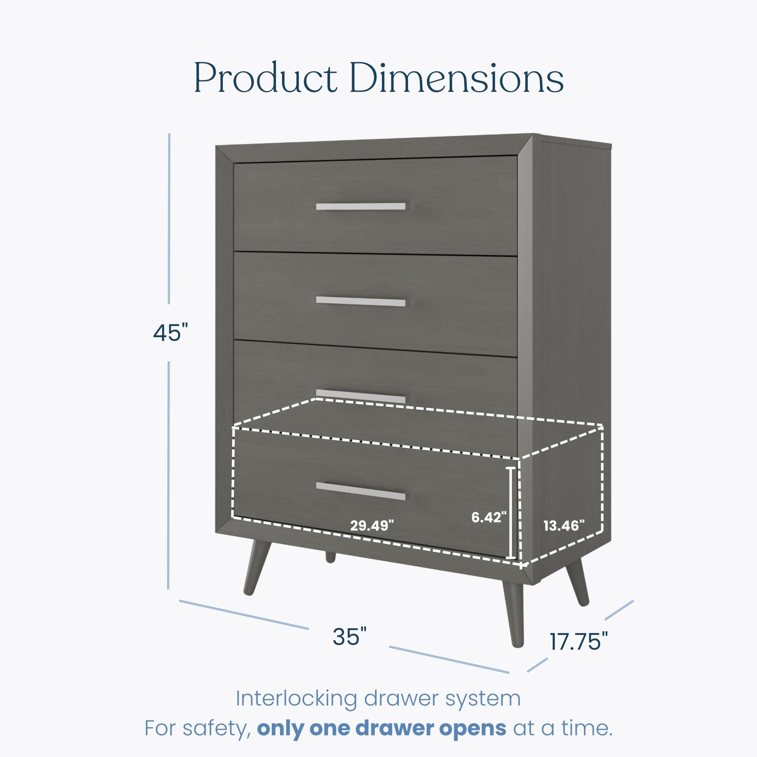 Cranbrook 3 Piece Nursery Set with Crib. Dresser and Chest - Image 8