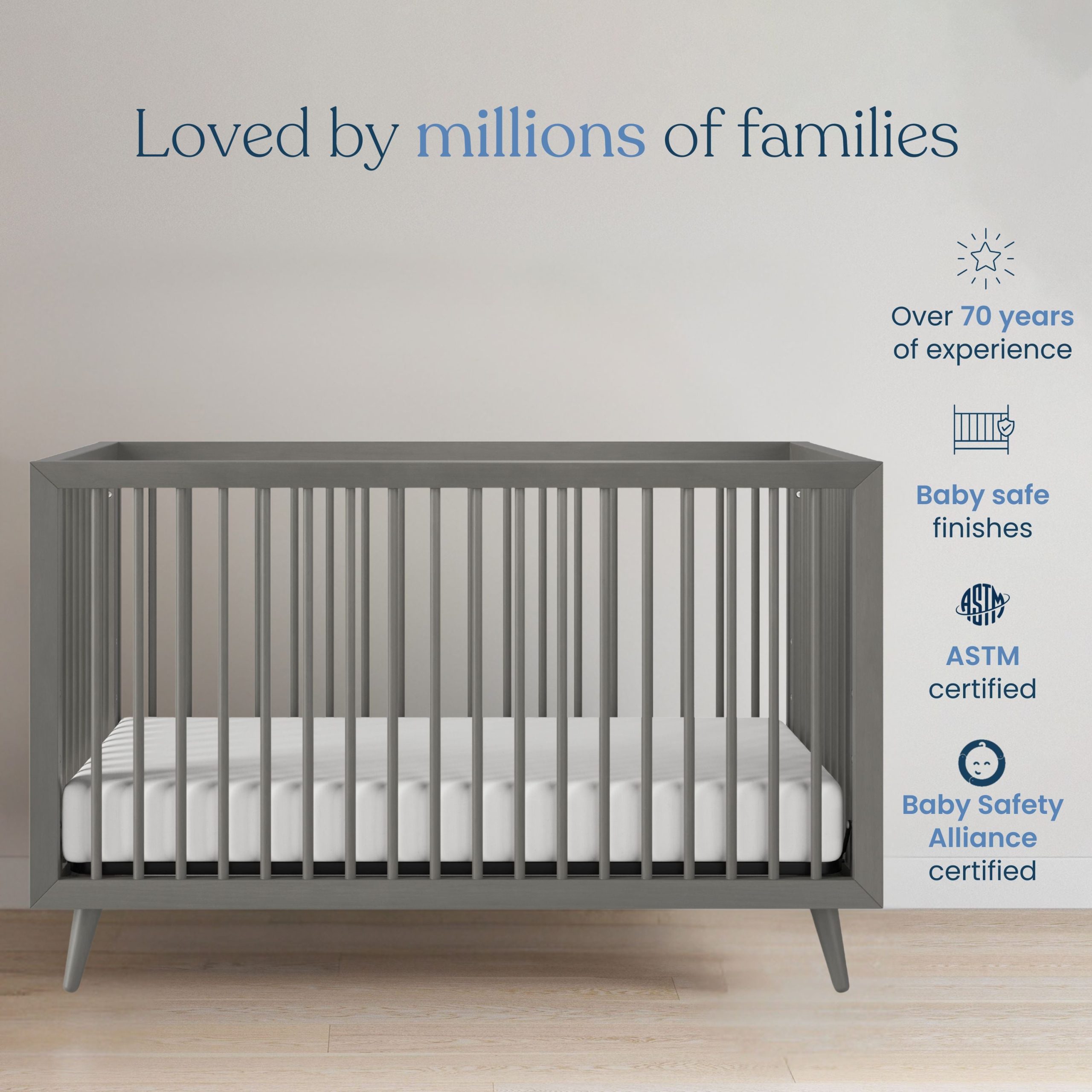 Cranbrook 3 Piece Nursery Set with Crib. Dresser and Chest - Image 4