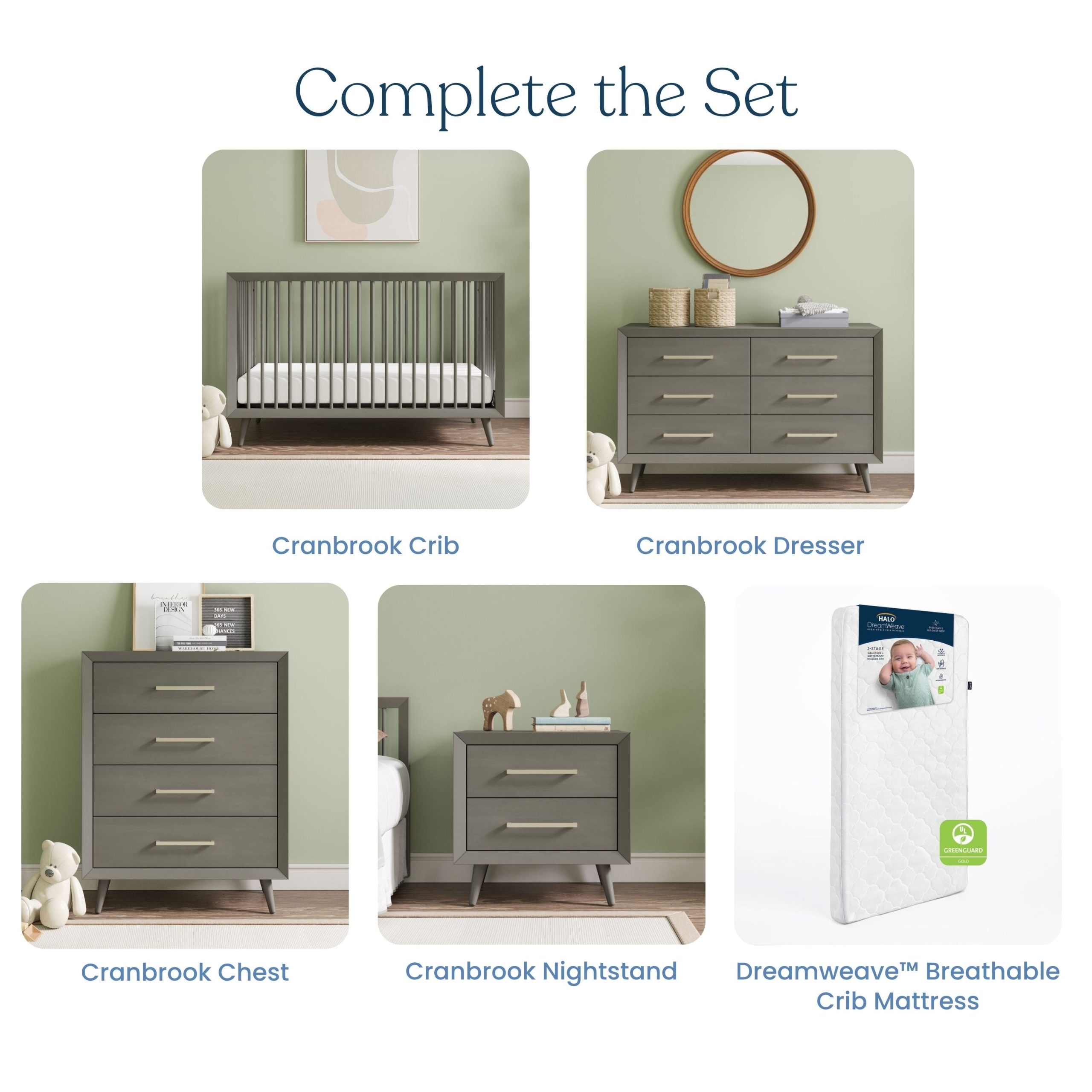 Cranbrook Double Dresser. Lunar Gray - Image 6