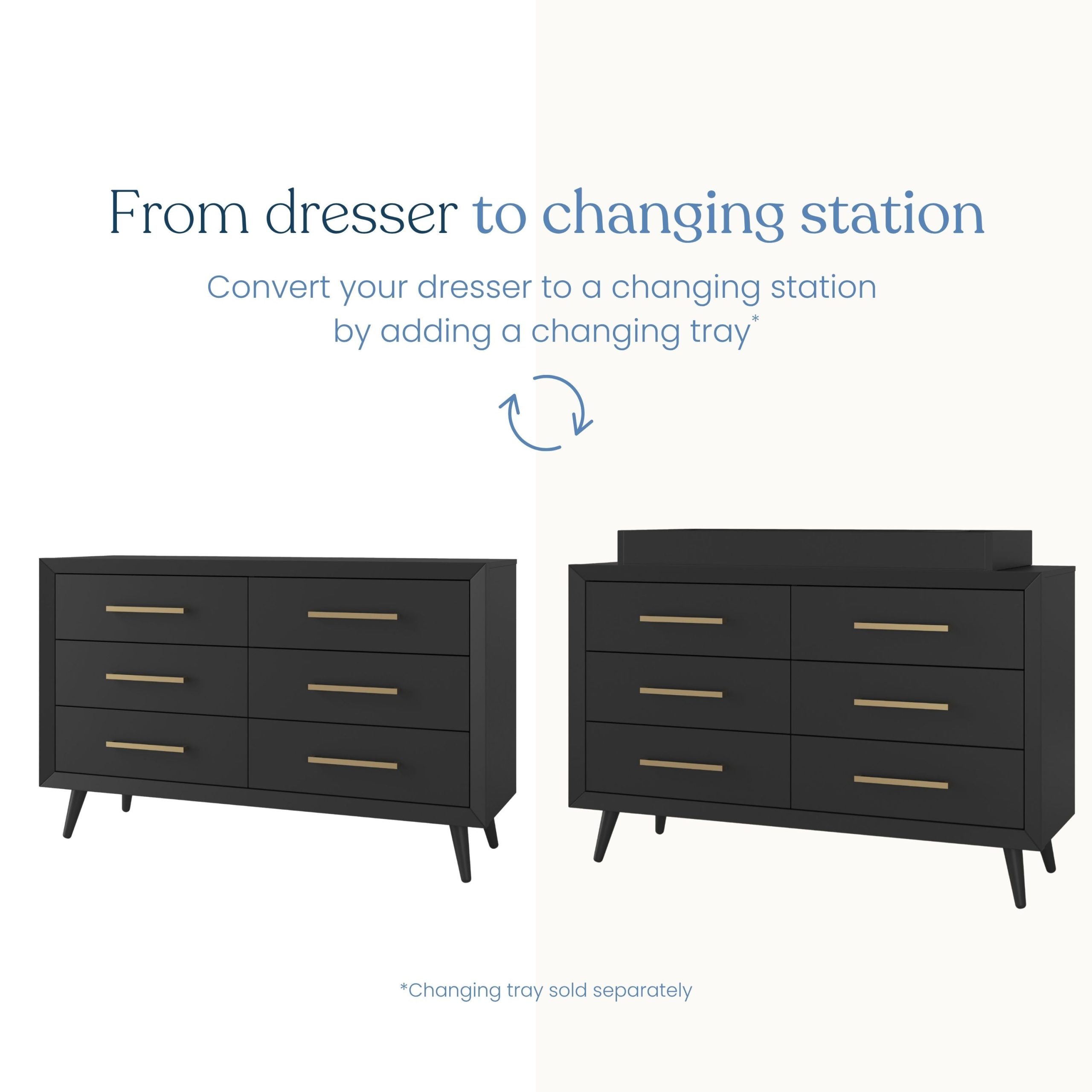 Cranbrook Double Dresser. Ebony - Image 5