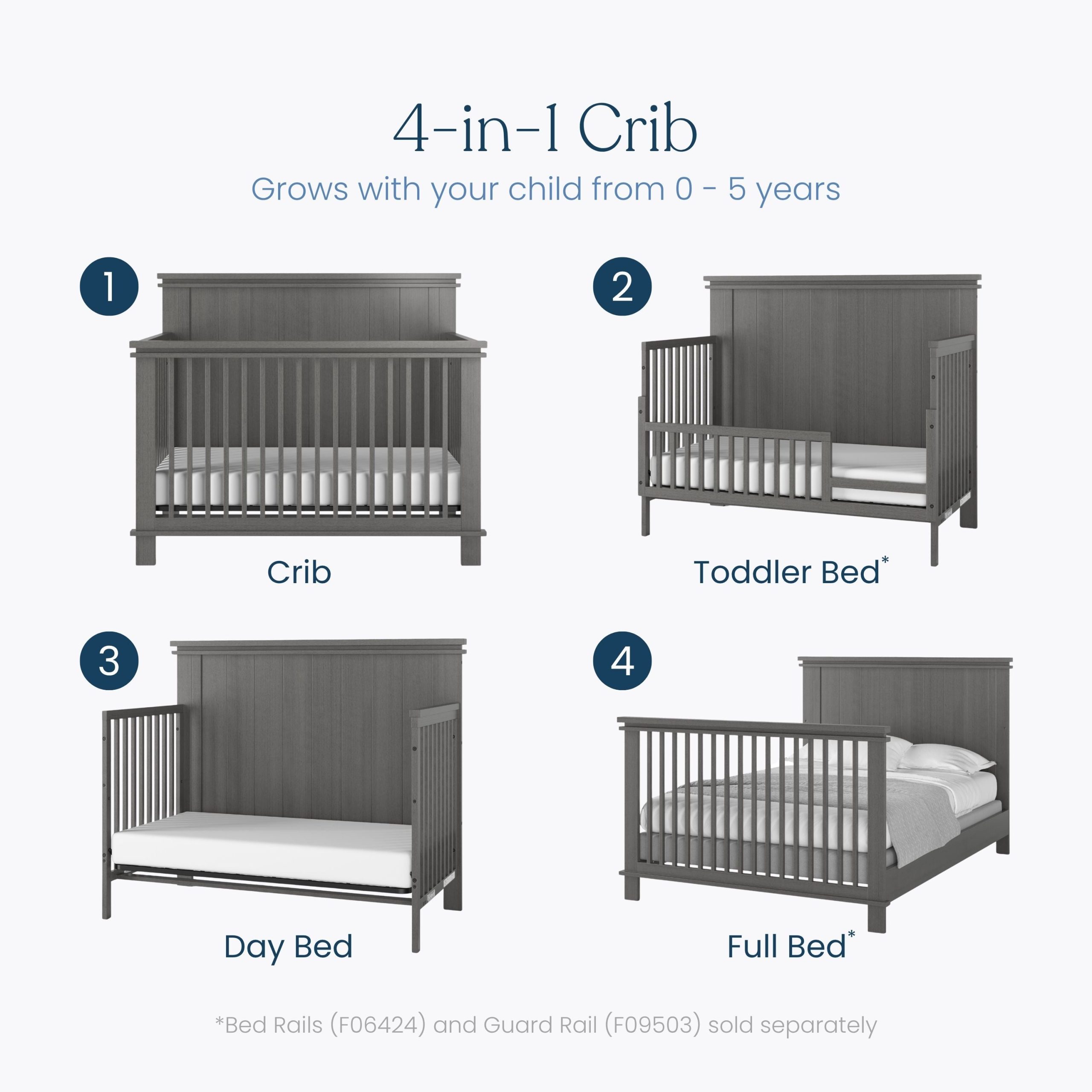 Denman 3-Piece Nursery Set with Crib. Dresser and Chest - Image 3