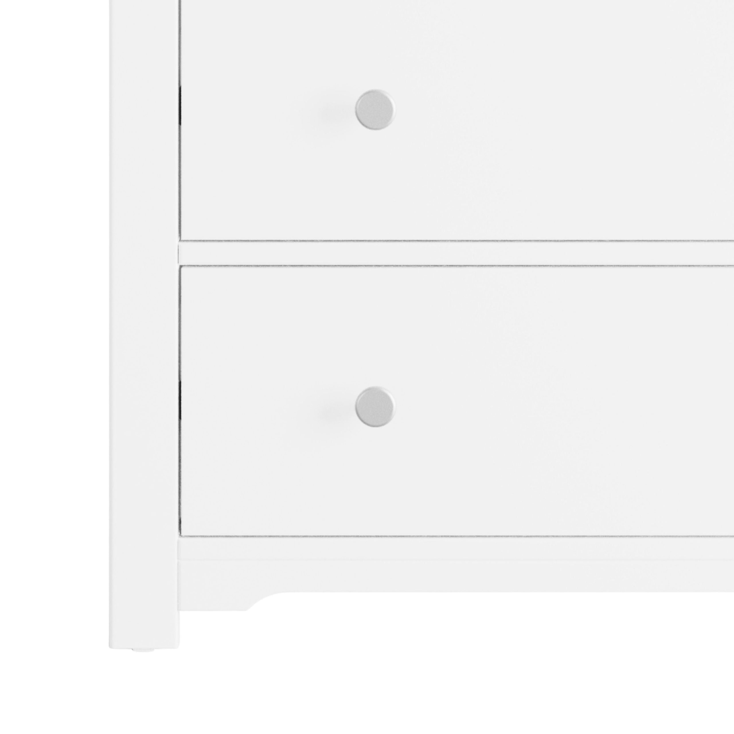 Harmony 3-Drawer Dresser with Changing Table Topper. Matte White - Image 4
